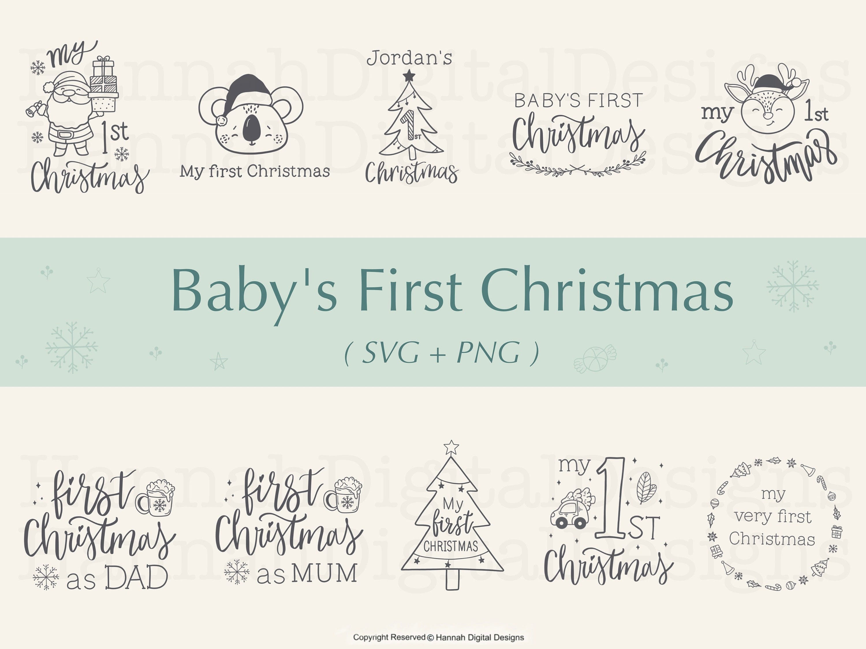 Baby’s first Christmas svg bundle | My first Christmas svg | First Christmas svg | baby’s first Christmas svg | ornament svg | svg files