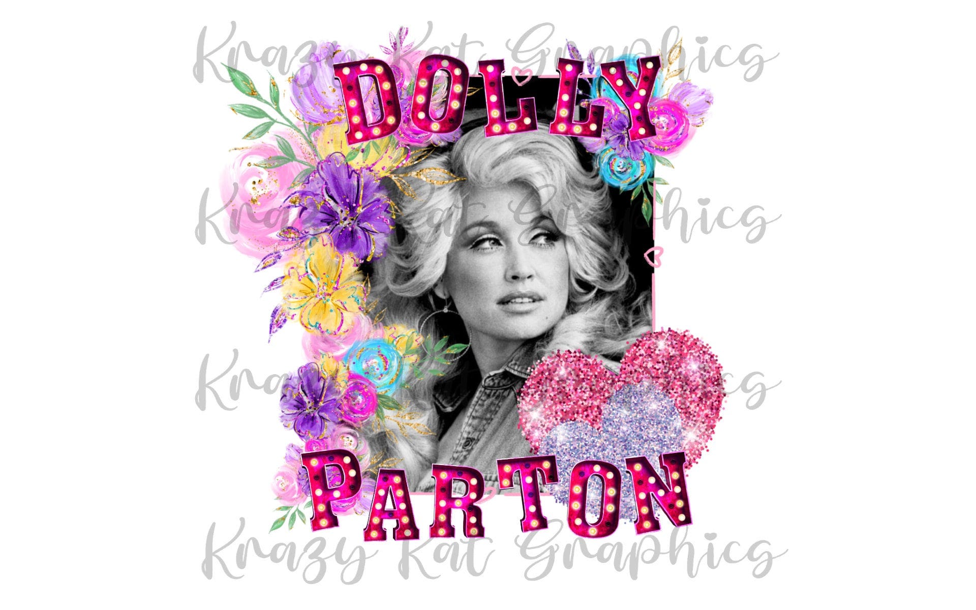 Dolly Parton Flower Frame, Valentine