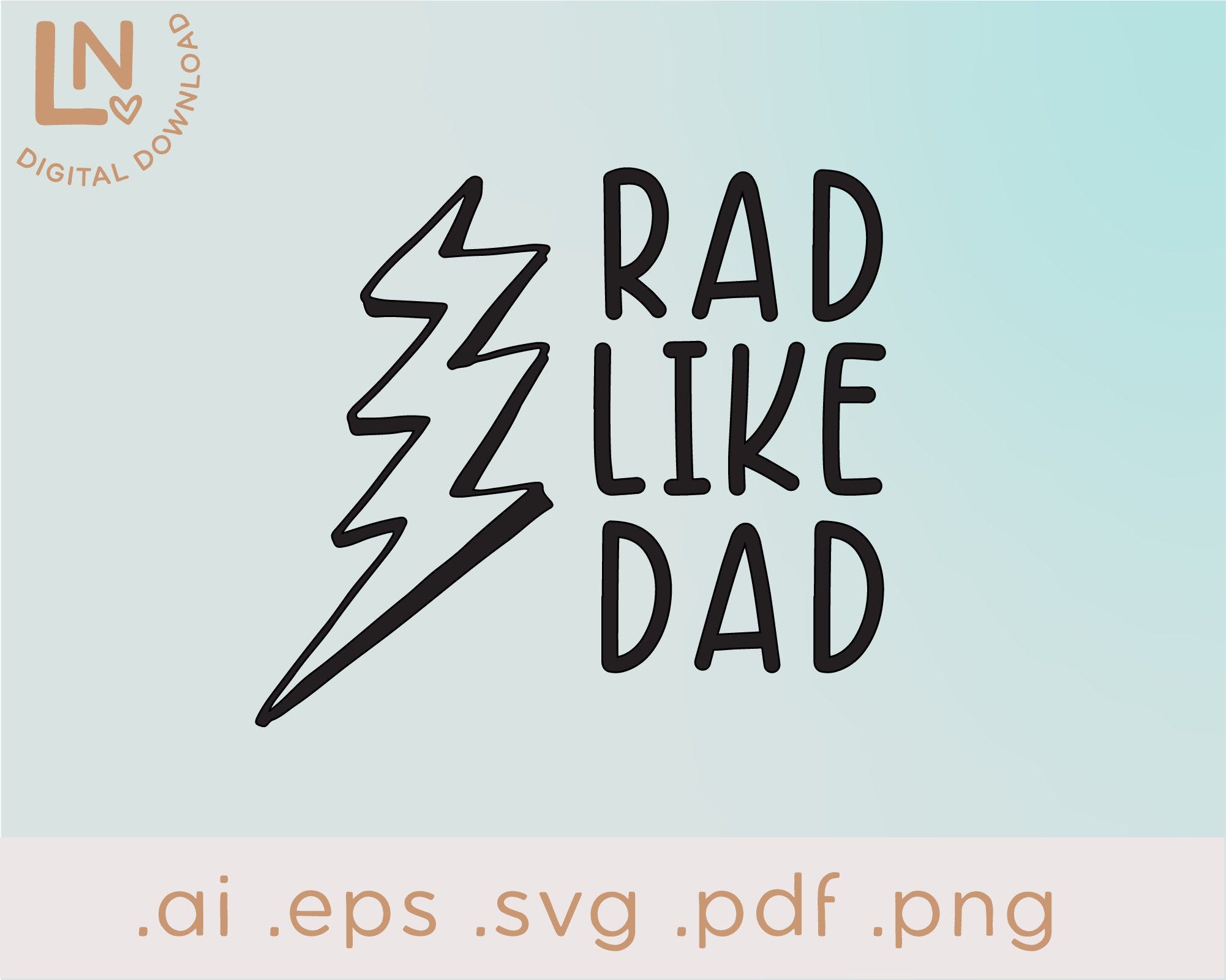 Rad Like Dad SVG | Lightning Bolt Father