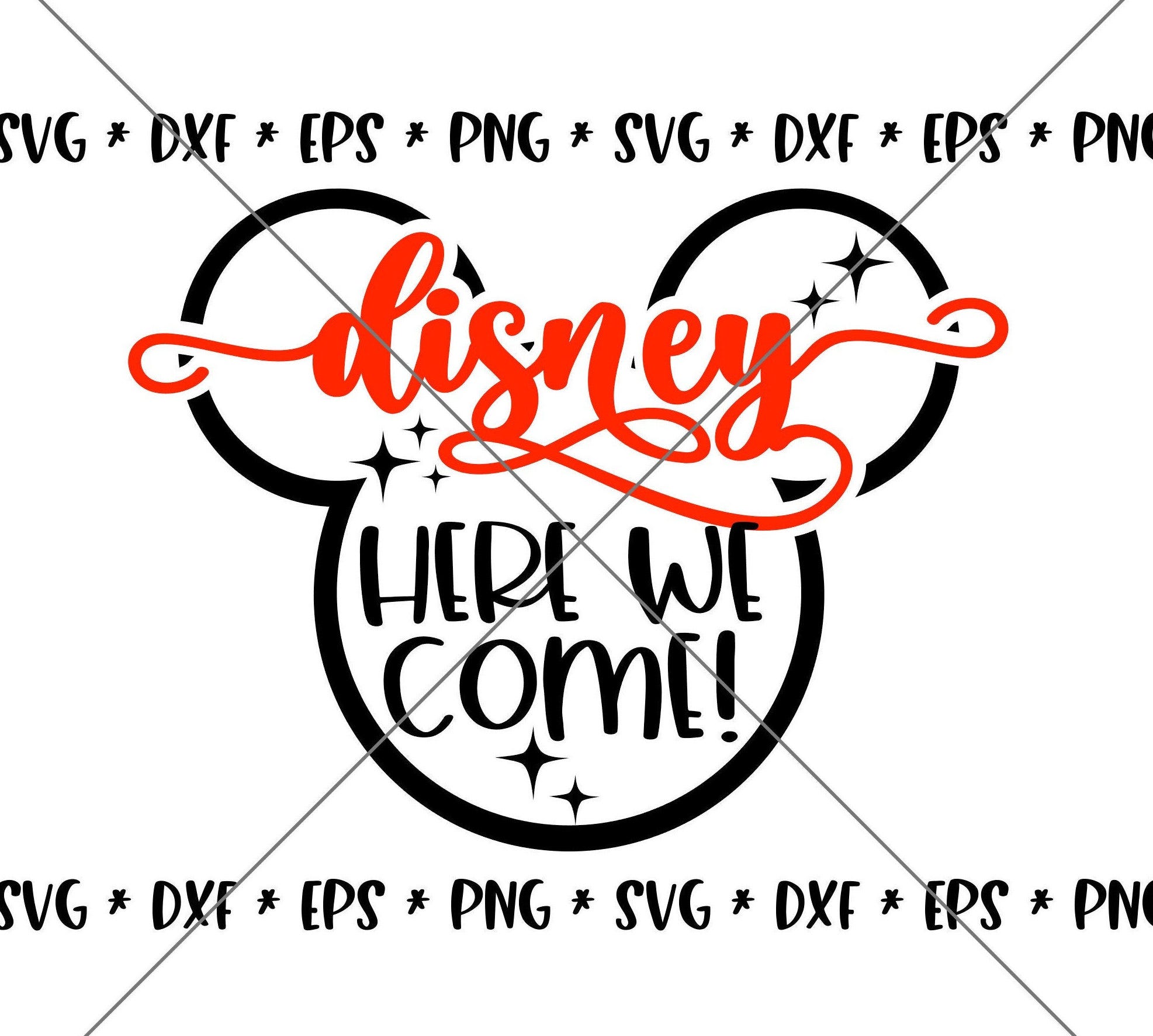 SALE!! Mouse Here We Come SVG, Disney svgs, DXF, eps, png Instant Download File, Disney Family Trip svg, Minnie svgs Mickey Disney--M79