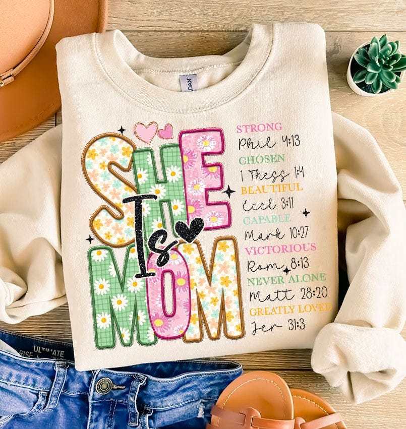 She is Mom PNG, Retro Mother PNG, Blessed Mom Png, Mom Shirt, Mom Life Png, Mother