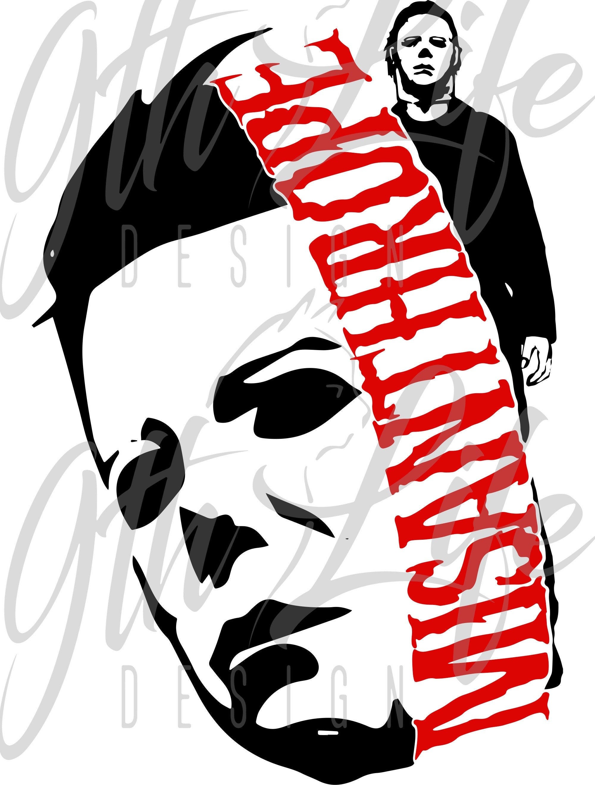 Misanthrope Michael Myers Halloween Killer Scary Horror Movie png svg jpg psd Vector Decal Sticker Mug Tshirt
