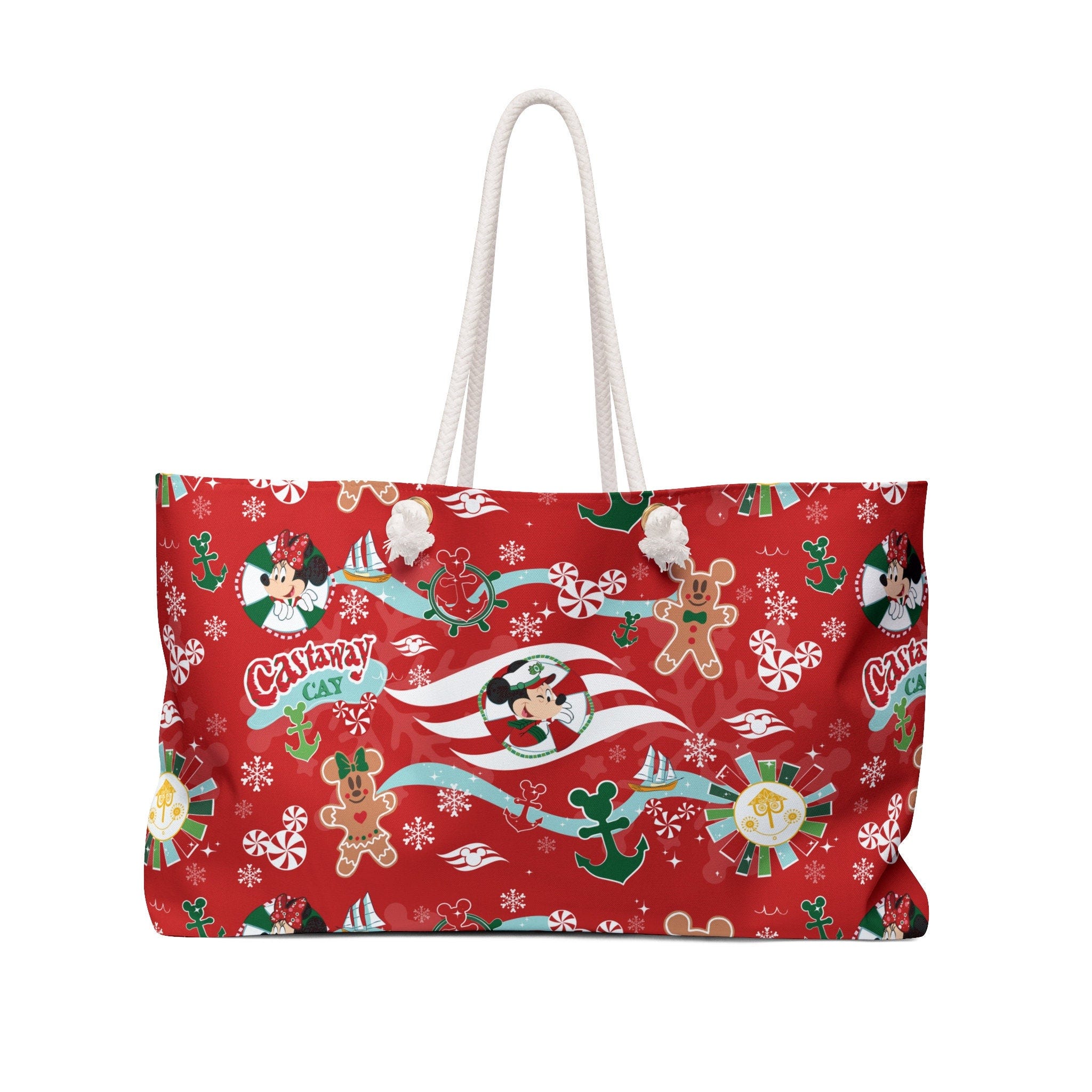 DCL Cruise Weekender Bag - Captain Mickey and Minnie Very Merrytime Cruise Christmas Design