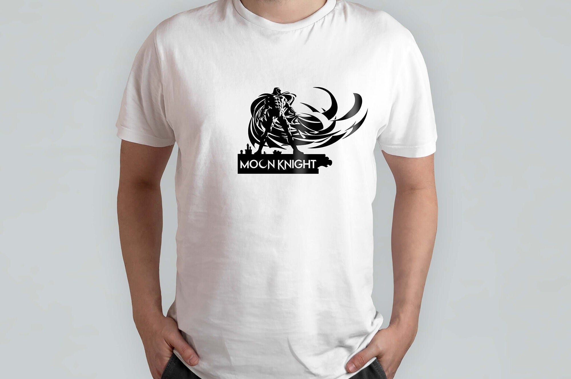 Moon Knight T-shirt graphics - Cricut - Silhouette - All vector files included. Vinyl or screen print. Marvel