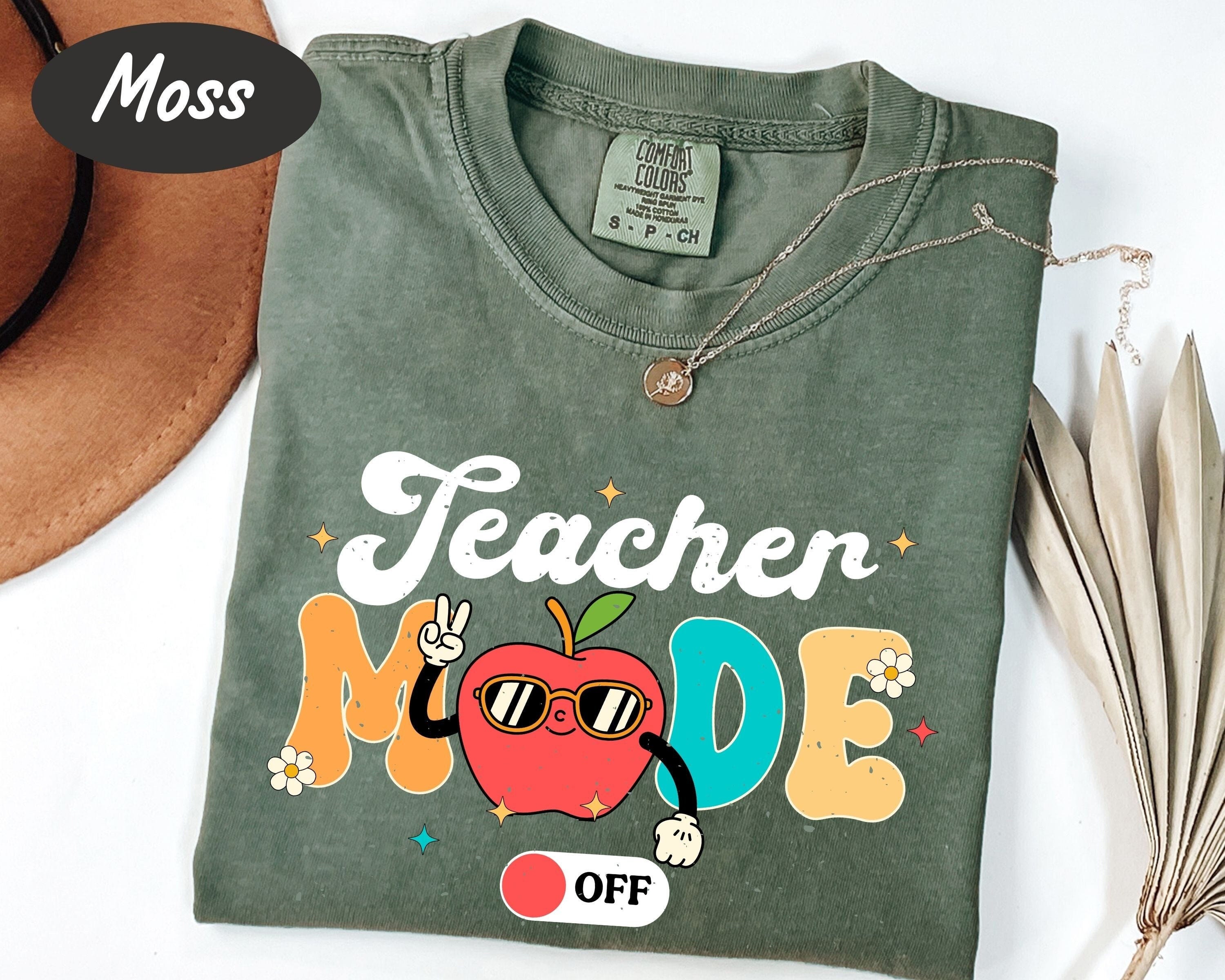 Comfort Colors® Last Day Of School Teacher Shirts, Teacher Mode Off Retro Shirt, Teacher Off Duty Shirt, End of The Year Teacher T Shirt