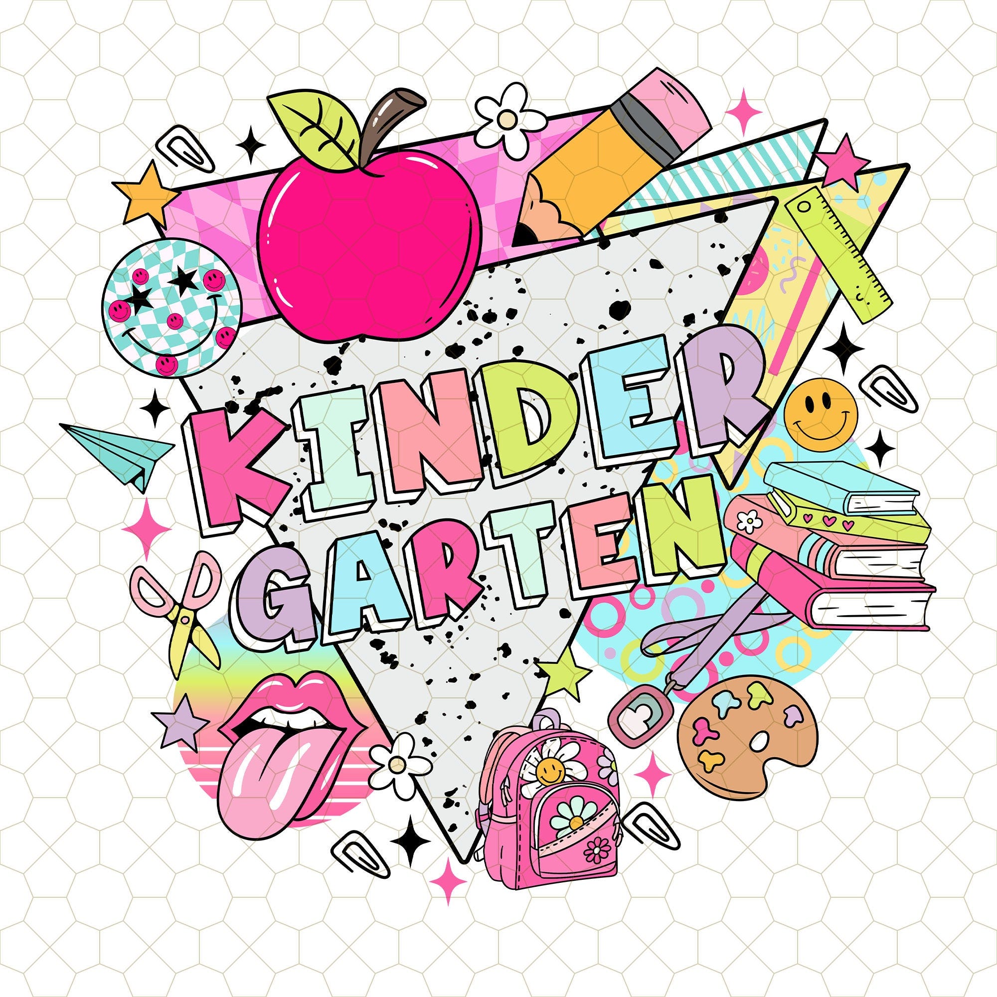 Kindergarten Princess svg, Kindergarten Girl Back To School svg, Kindergarten Girl Shirt design | Cricut & Silhouette svg dxf png jpg