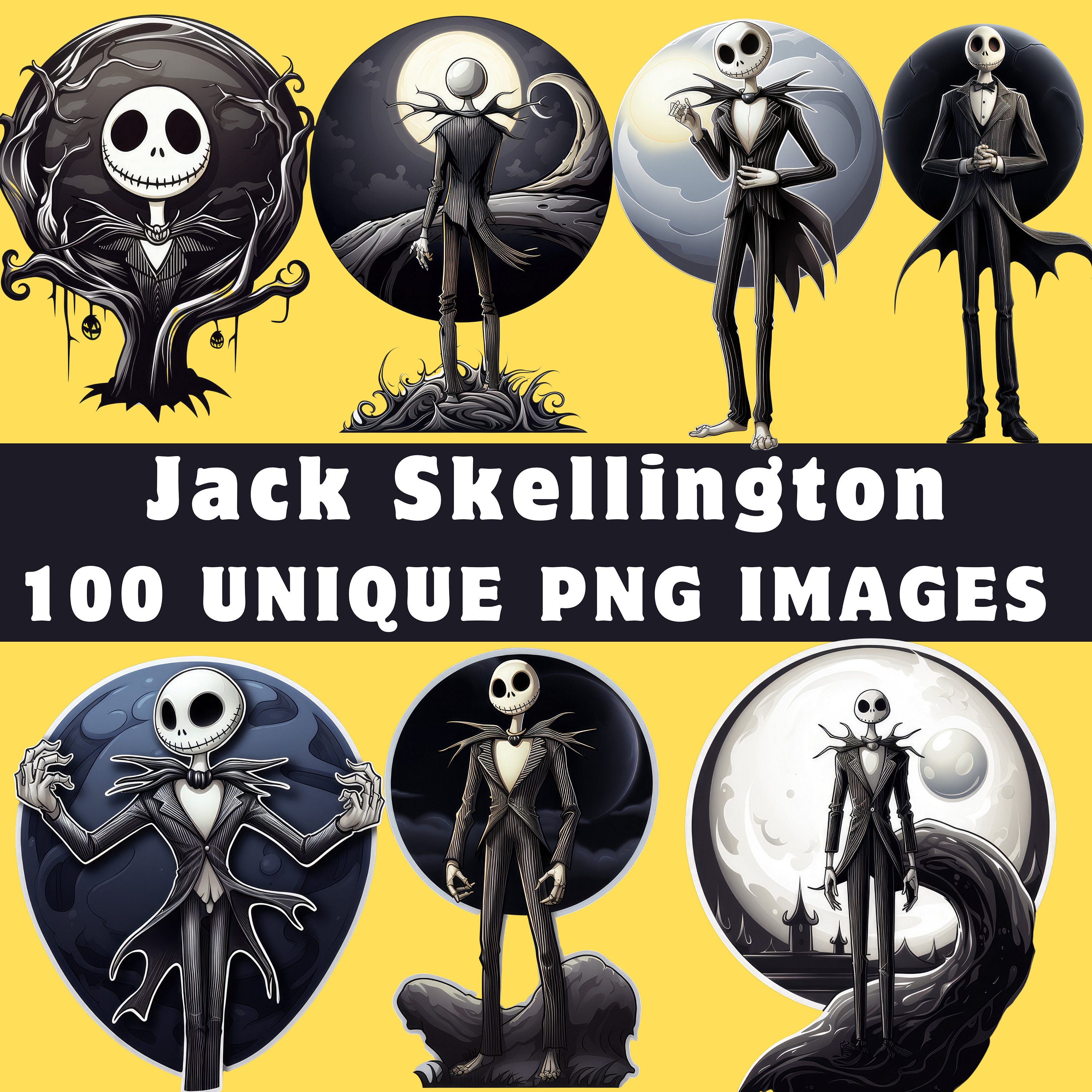 Jack Skellington 100+ Unique PNG, Nightmare Before Christmas PNG, Valentines Day, Christmas Movie Character Designs,Characters Halloween PNG