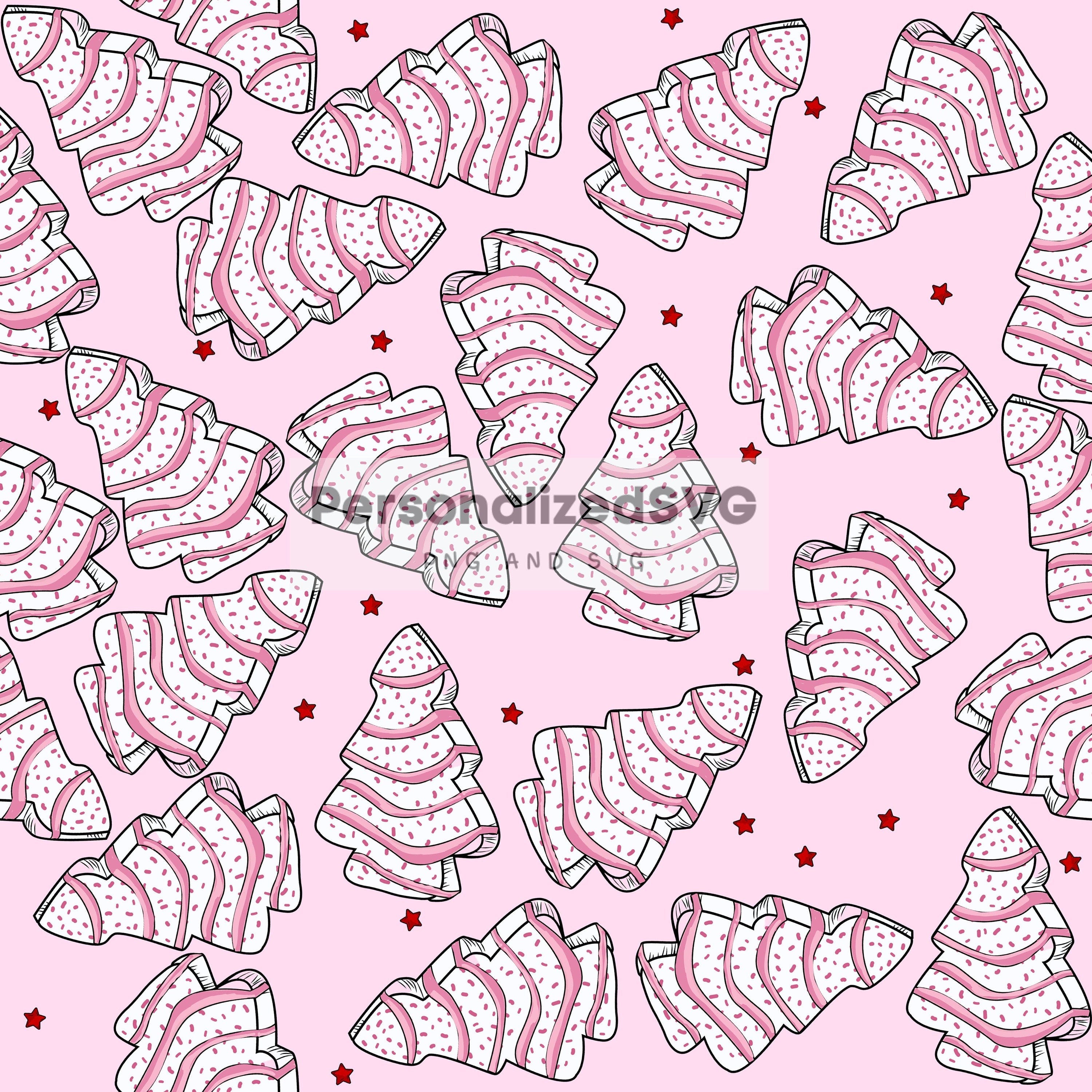 Christmas Sweets seamless pattern, Debbie Cakes seamless, Christmas Cookie seamless, Christmas sweets png, christmas tree png, Scrapbooking