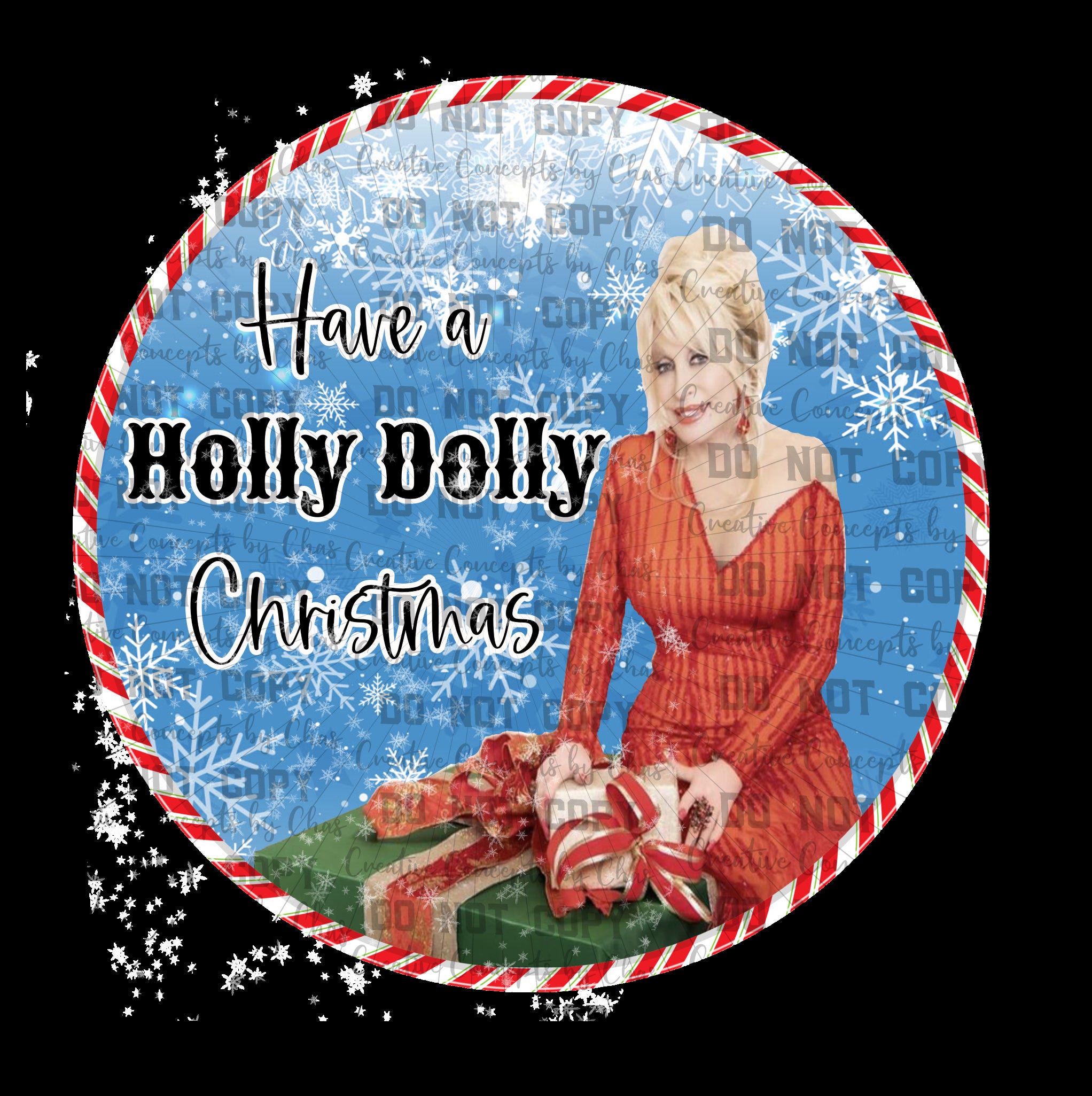 Holly Dolly Christmas Hard Candy Christmas Dolly Parton Holiday PNG Sublimation Digital Download Country Christmas Transparent File