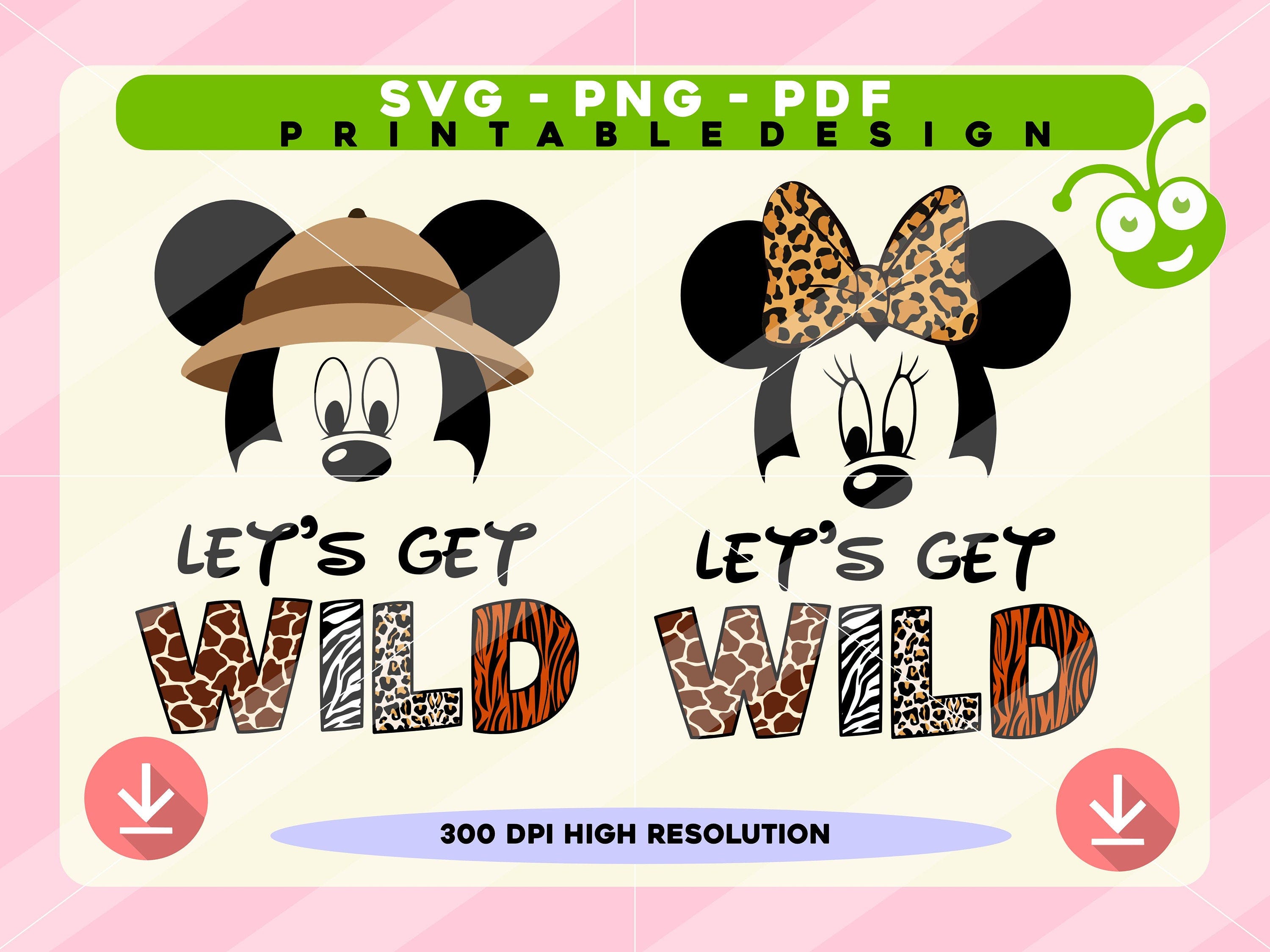 Lets get Wild Animal Safari Bear ears with Safari hat SVG, Mickeyy svg, Minniee Svg, Safari Mickeyy SVG, Magic World svg, Digital Download