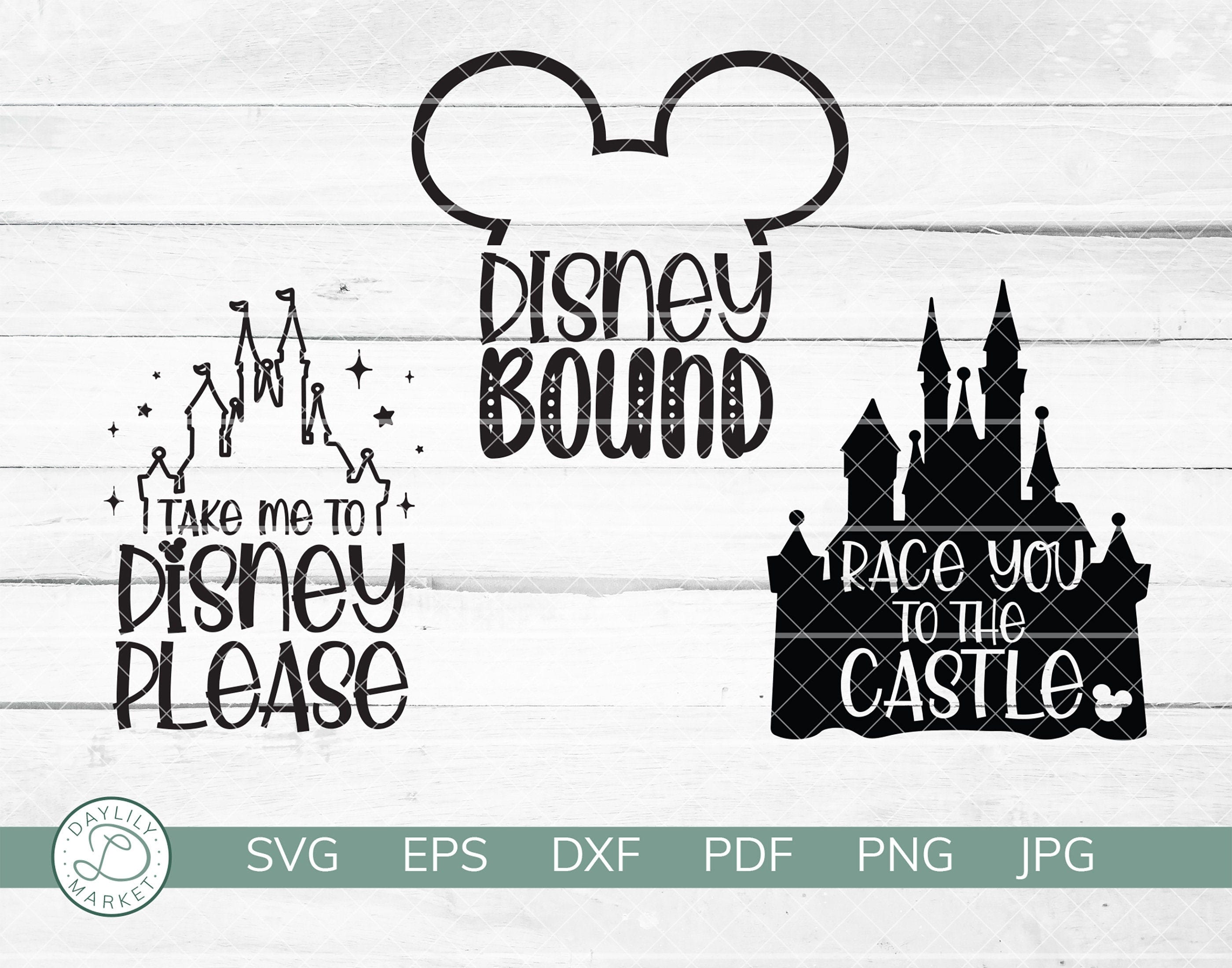 Race You To The Castle SVG | Vacation Bound Bundle | Parks Vacation SVG | Vacation Ears SVGs | Cricut Vinyl Silhouette | Instant Download