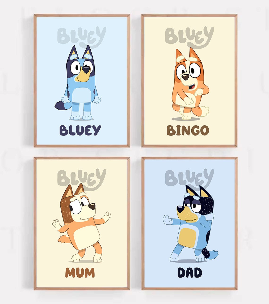 Bluey Set 34 x Print Bundle V1, Bluey, Bingo, Bluey Print, Children Nursery Bedroom Decor, Poster Print