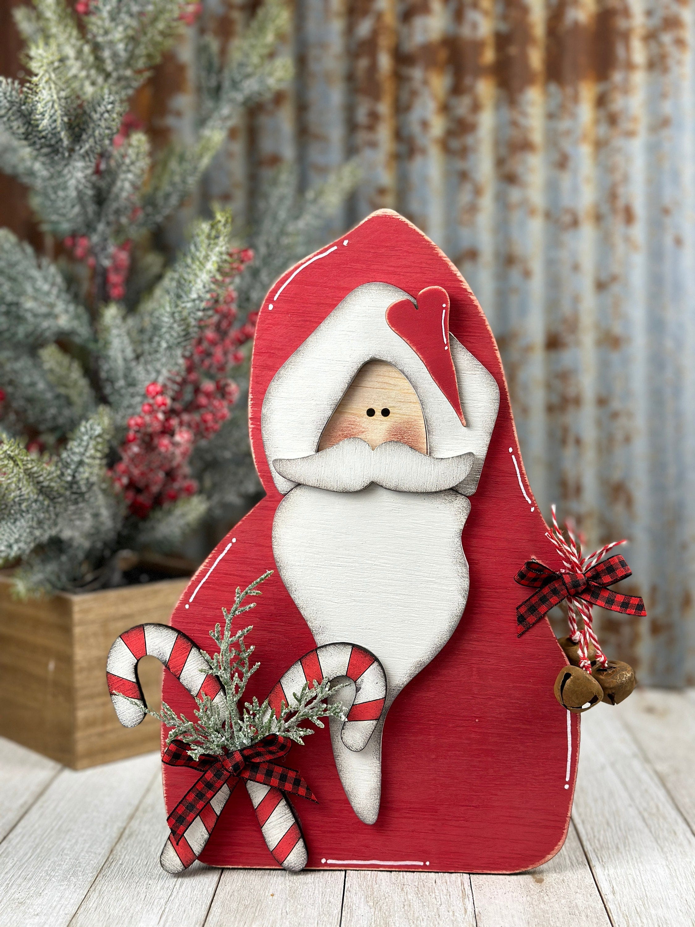 Santa Claus Christmas Shelf Sitter Digital Download for Glowforge or Laser Not a Physical Item