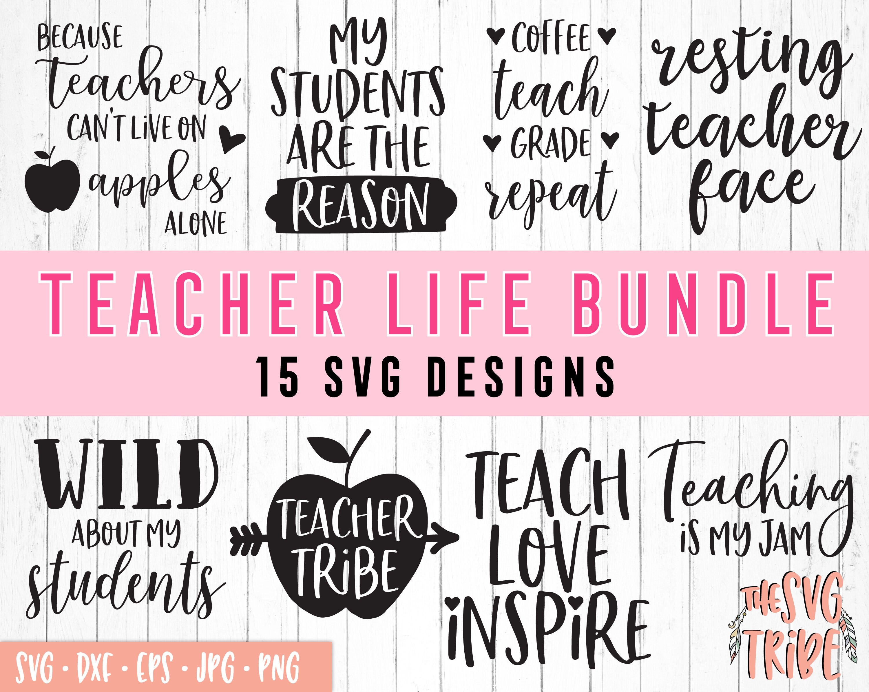 Teacher SVG Bundle, Teacher Quotes SVG, Teacher Appreciation, Svg Bundle, Teachers Gift Svg, Teacher Svg, eps svg dxf, Silhouette, Cricut