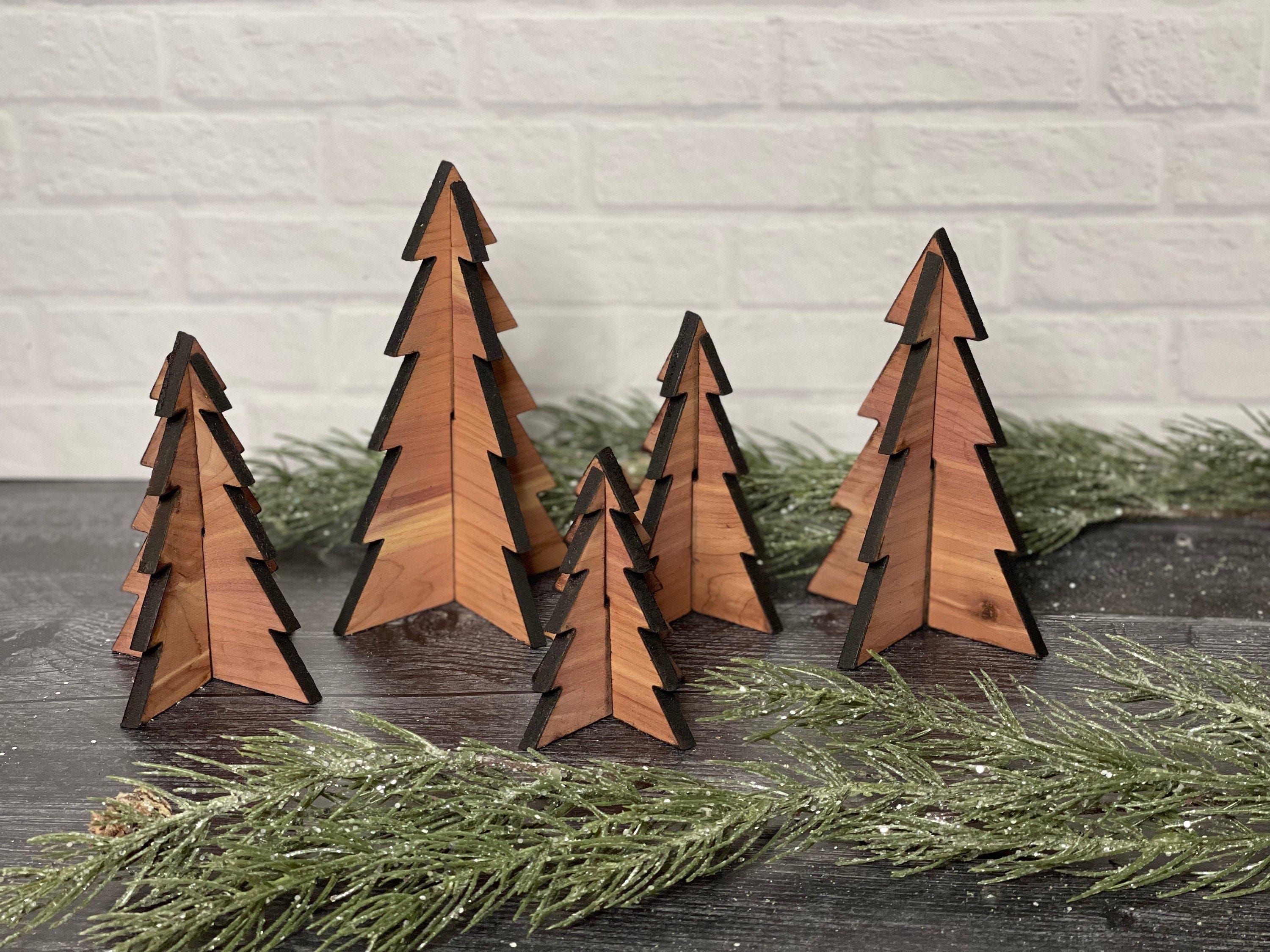 1/4” 3D Trees Set of 5 SVG Digital Download For Glowforge or Laser Not a Physical Item