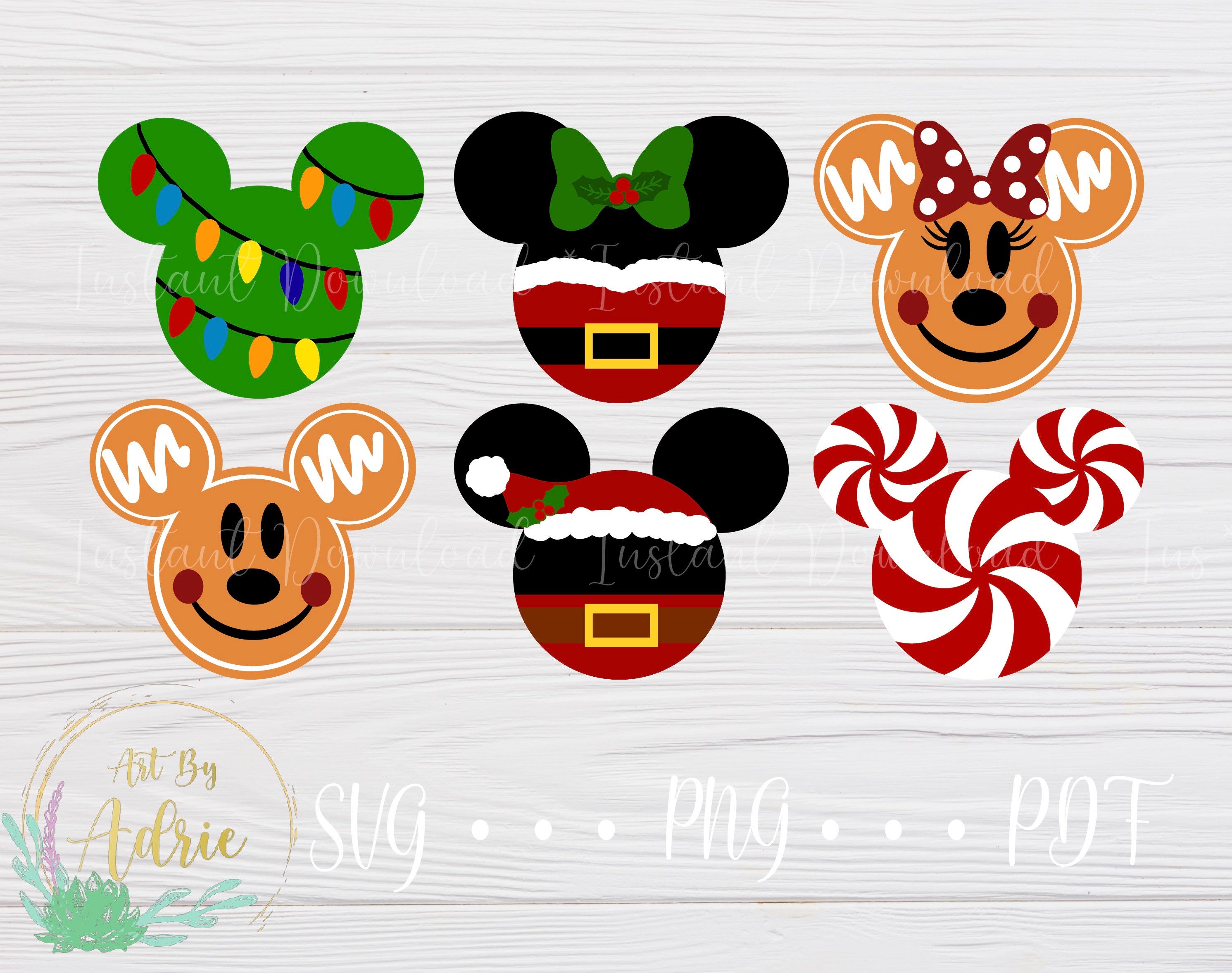 Mouse Shaped SVG  | Christmas Collection | Digital Download Files | Custom | For Cricut, Silhouette | Character Ear Art