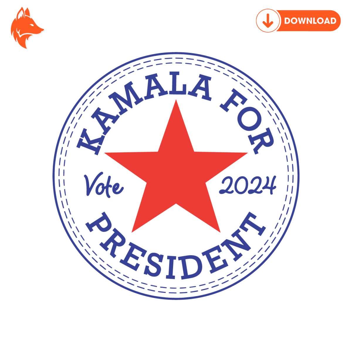 Free Kamala For President Voye 2024 SVG