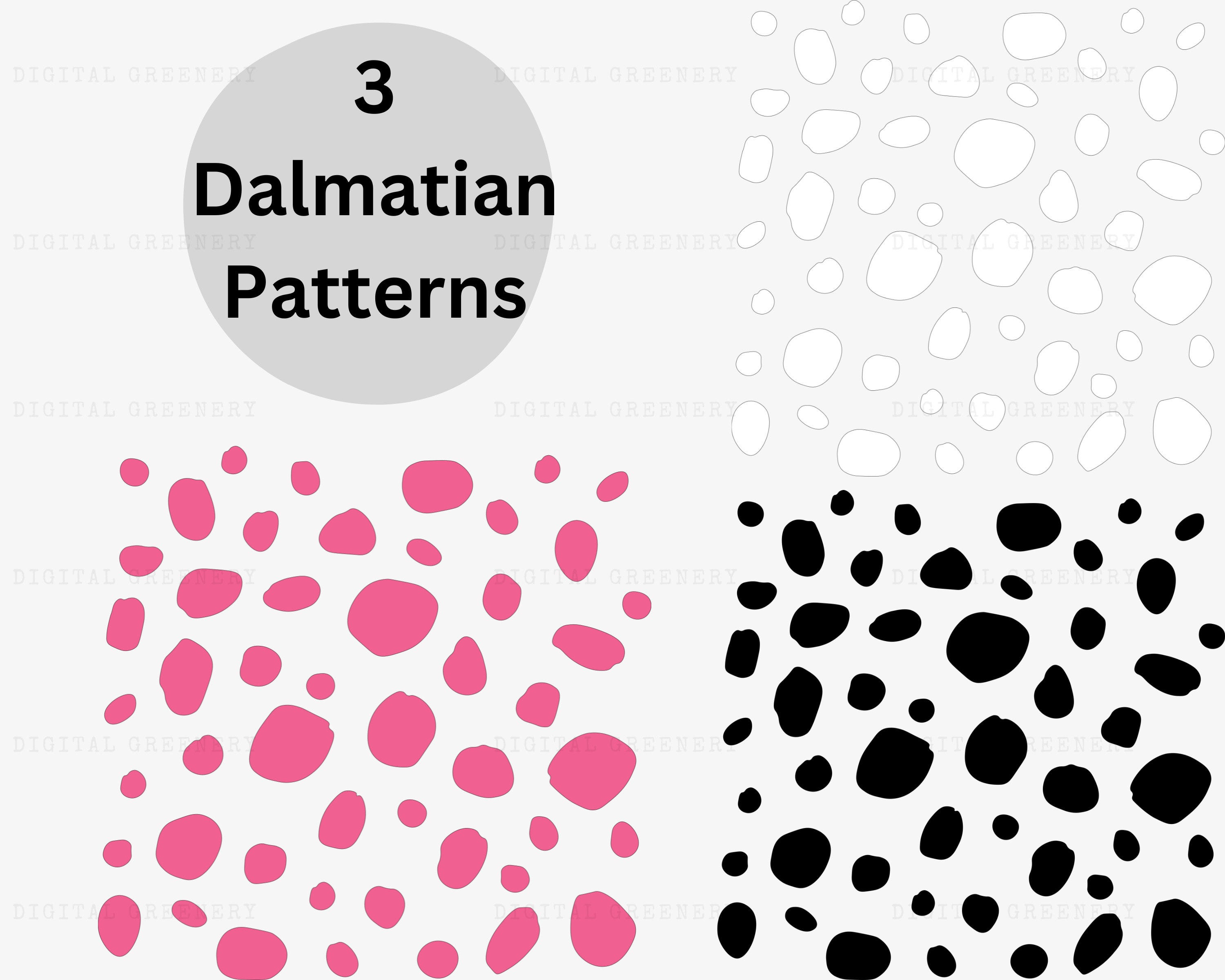 Dalmatian Spots Bundle SVG, Pink Dalmatian SVG, Dog SVG, Animal Spots Svg, Animal Svg, Paw Patrol Svg, Dalmatians Print Svg, Spots Pattern