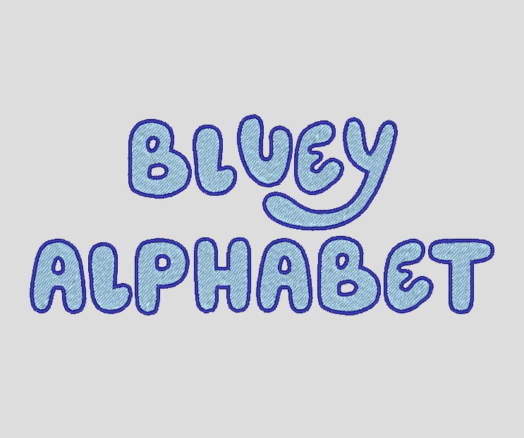 Embroidery Files for Blue Dog Style Font - Bundle of sizes