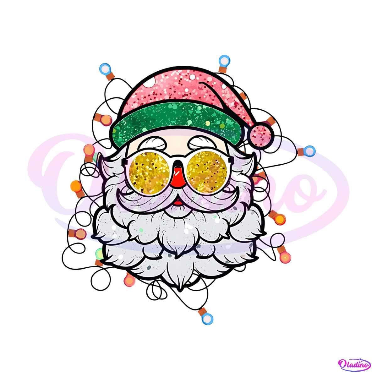 Cute Santa With Sunglasses PNG