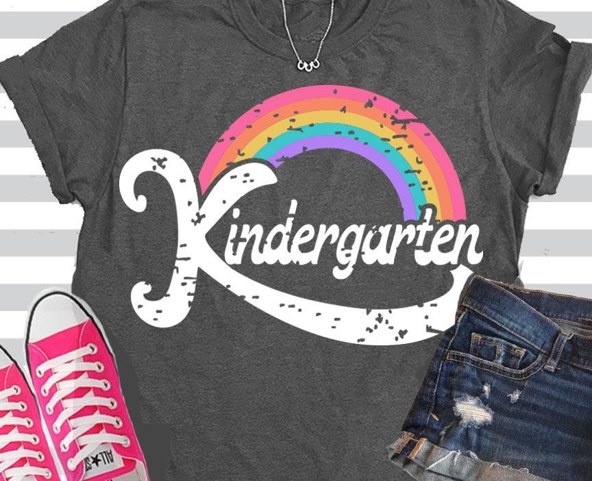 kindergarten svg, rainbow svg, kindergarten, Teacher svg, school svg, elementary, teacher, kinder, DXF, school, shirt, shorts and lemons