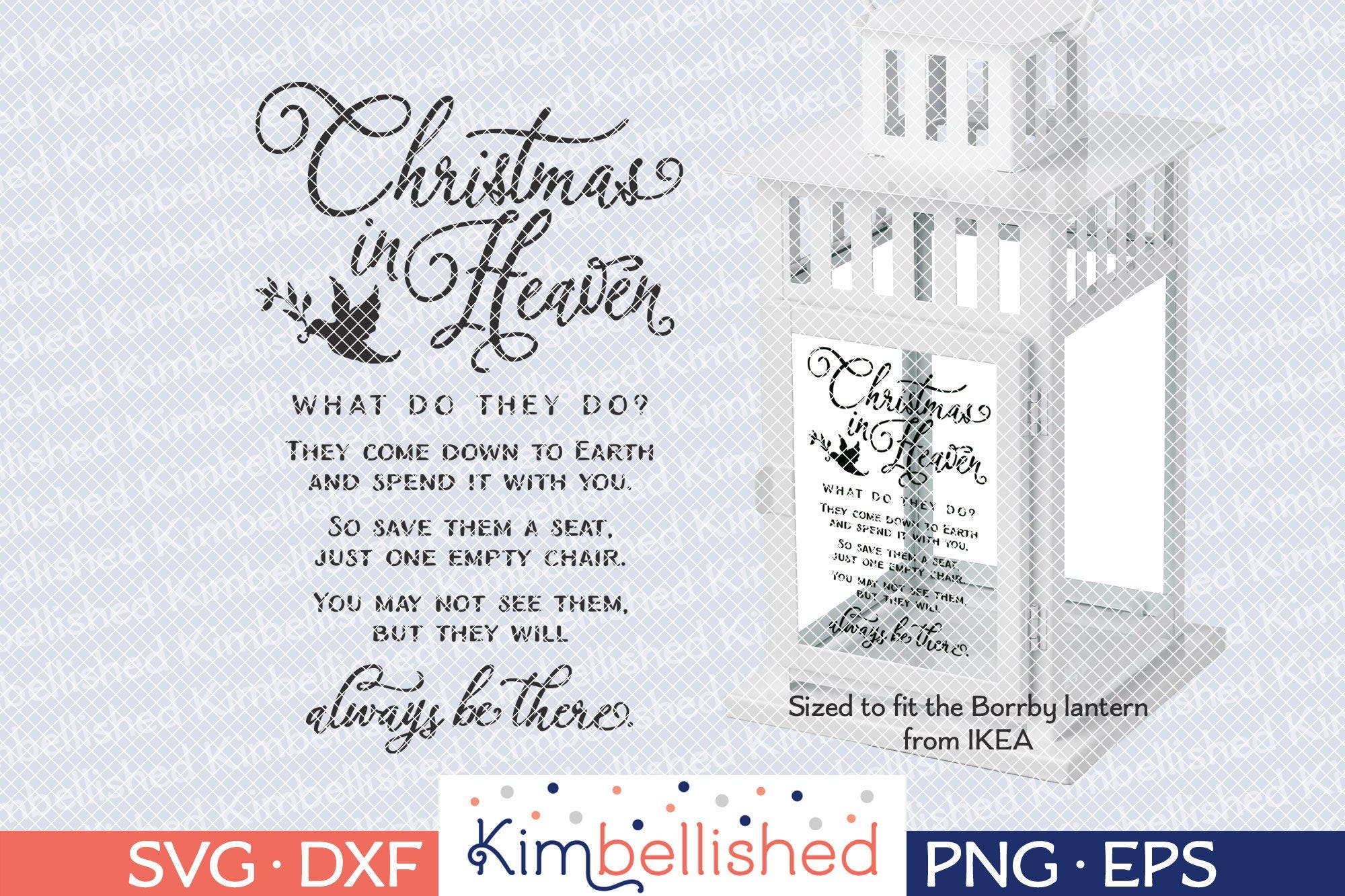 Christmas in Heaven Lantern SVG Digital Cut Files