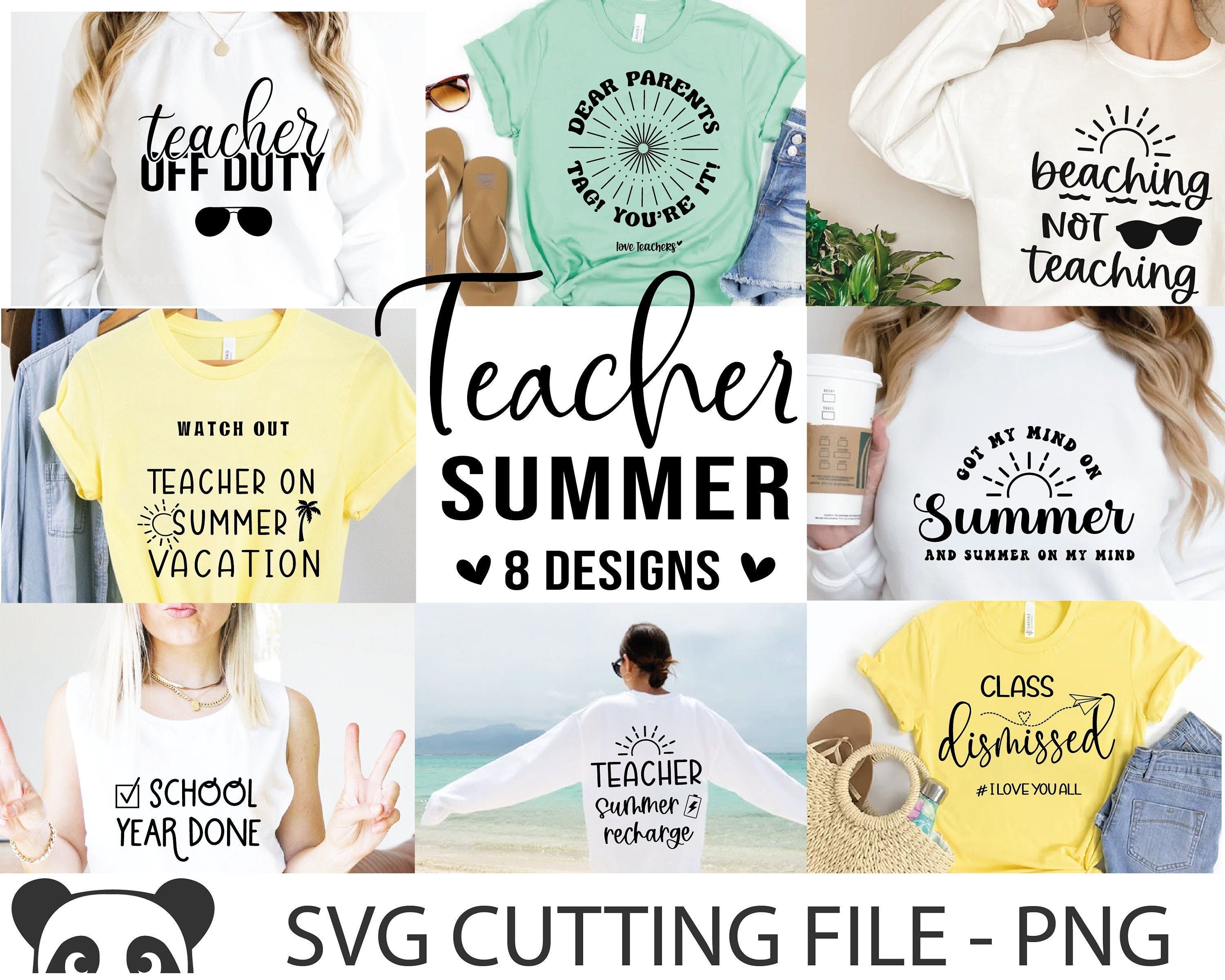 Teacher Bundle SVG PNG, Hello Summer Svg, Teacher mode off Svg, Vacation Svg, Hey parents Svg, Summer shirt Svg, Last Day Of School Svg