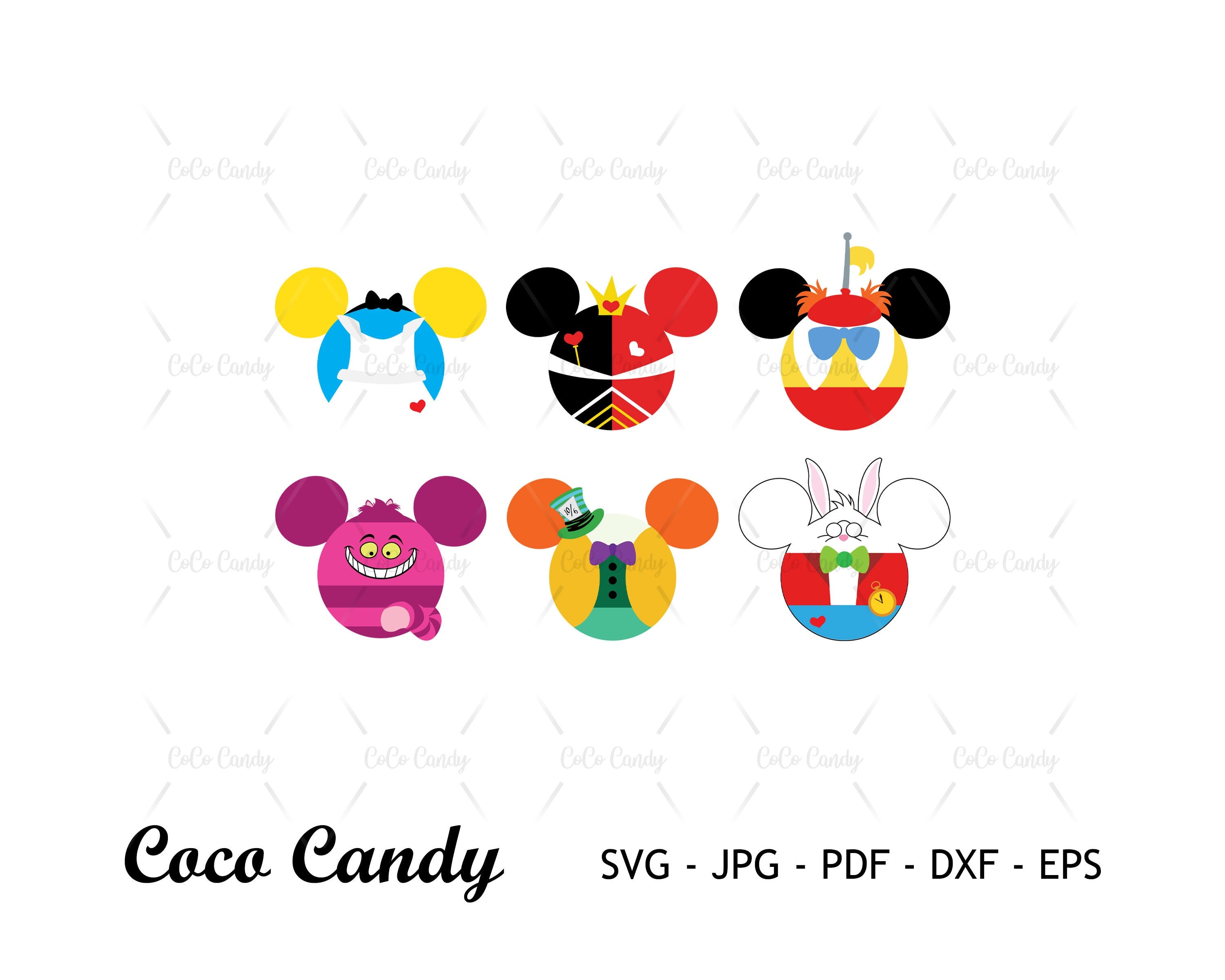 Princess Ear SVG | Mouse Ear SVG | Mouse Head Svg | Bear Svg | Tiger Svg | Donkey Svg | Cut File For Cricut SVG | Silhouette Cut File