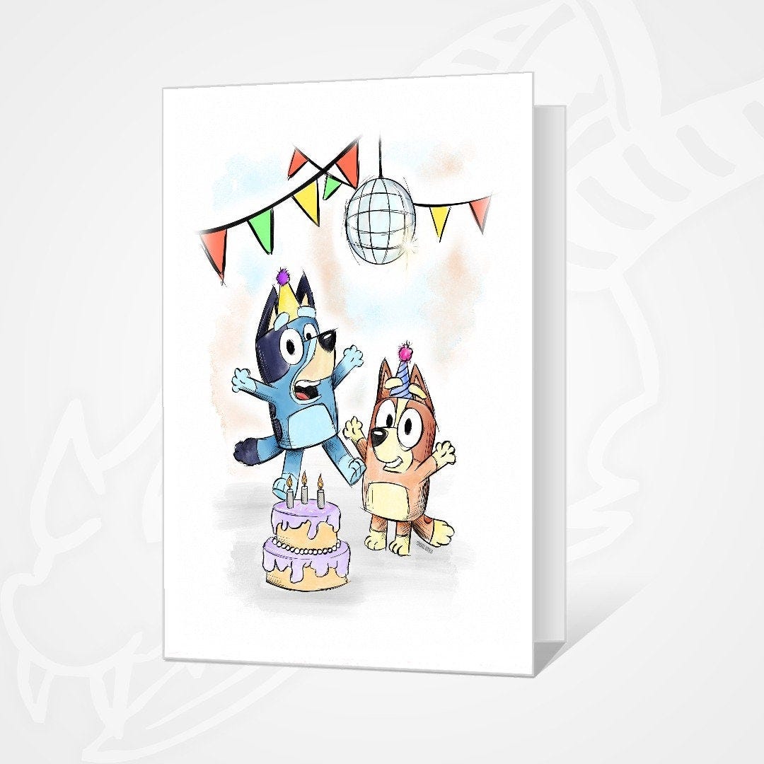 Bluey Birthday Card A6 with Envelope