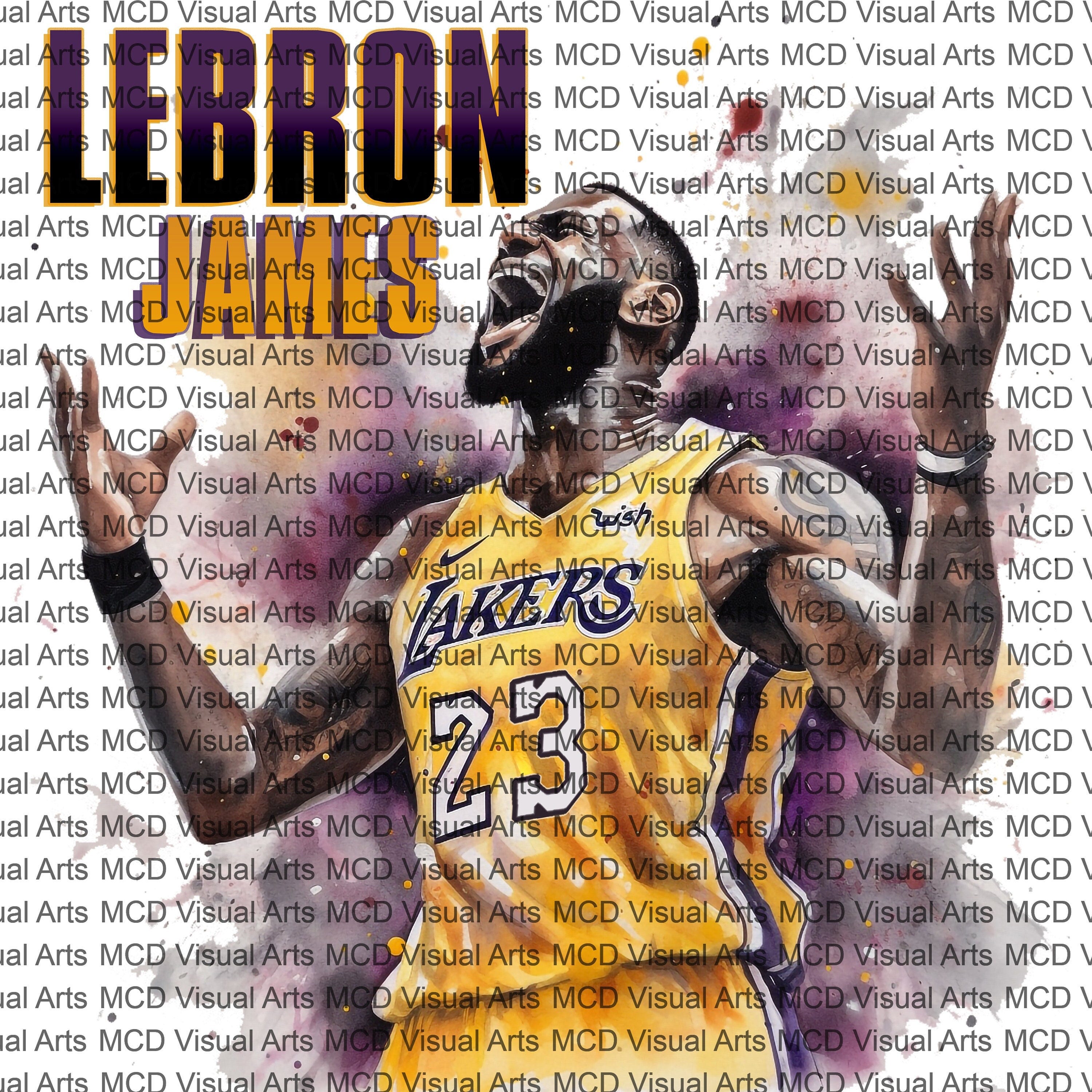 WaterColor Lebron James PNG, Basketball | Commercial | Personal | for use, dtf, dtg