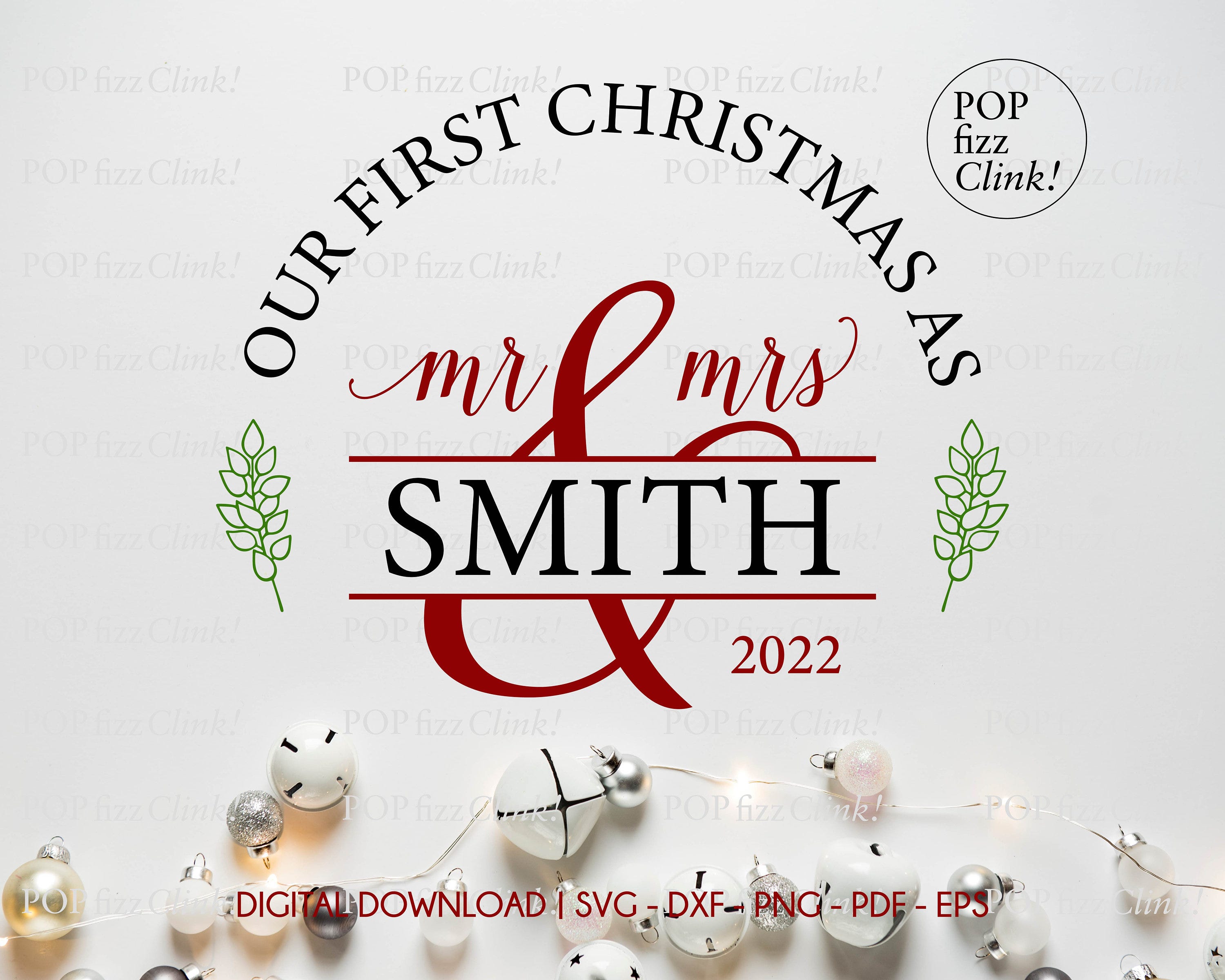 Our first christmas as mr and mrs svg, Family svg, First christmas married svg, First christmas as a family svg, Family christmas sign