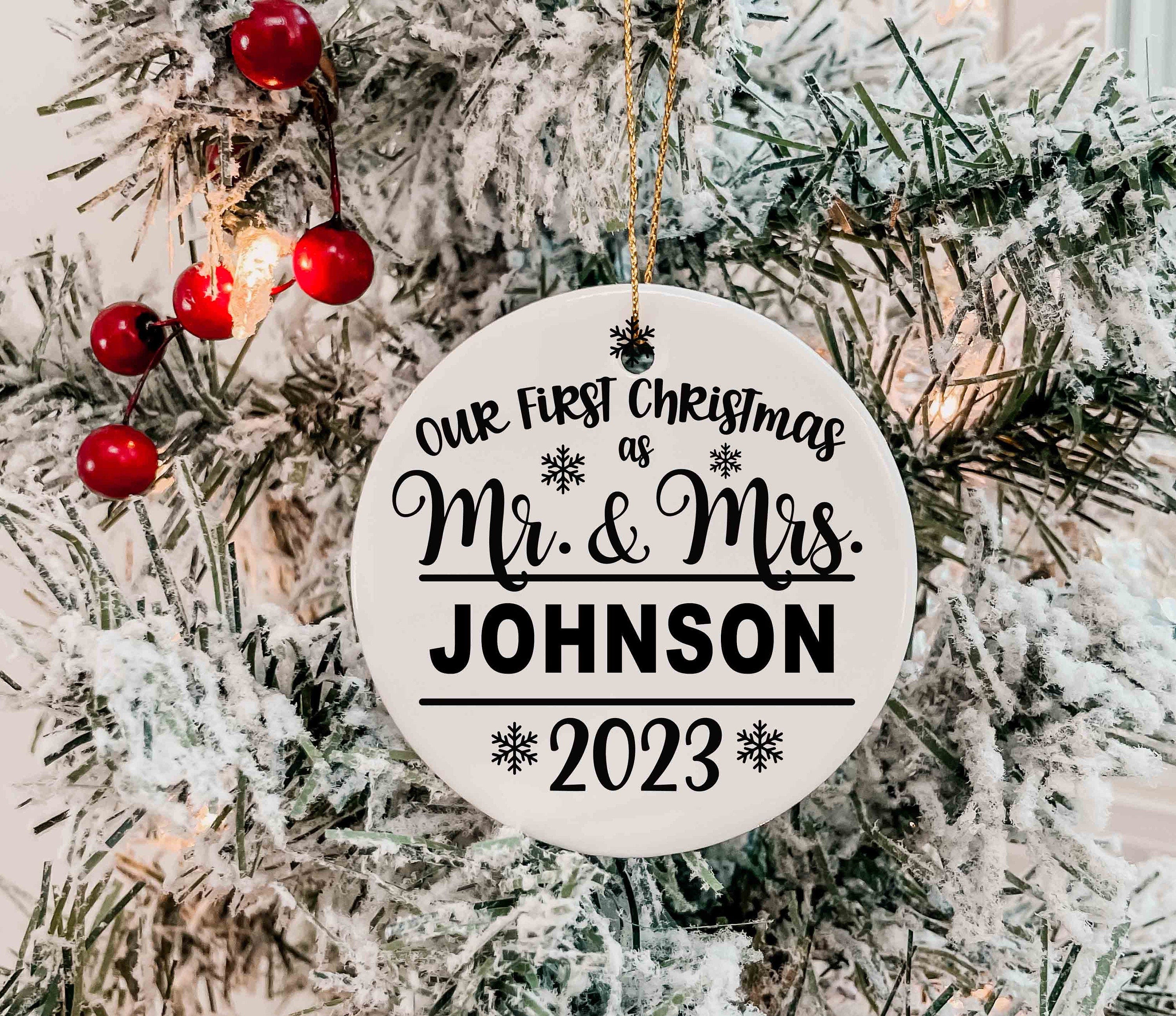 Our first christmas as Mr and Mrs svg, married christmas svg, christmas ornament svg, first christmas svg, newlywed christmas svg, xmas svg