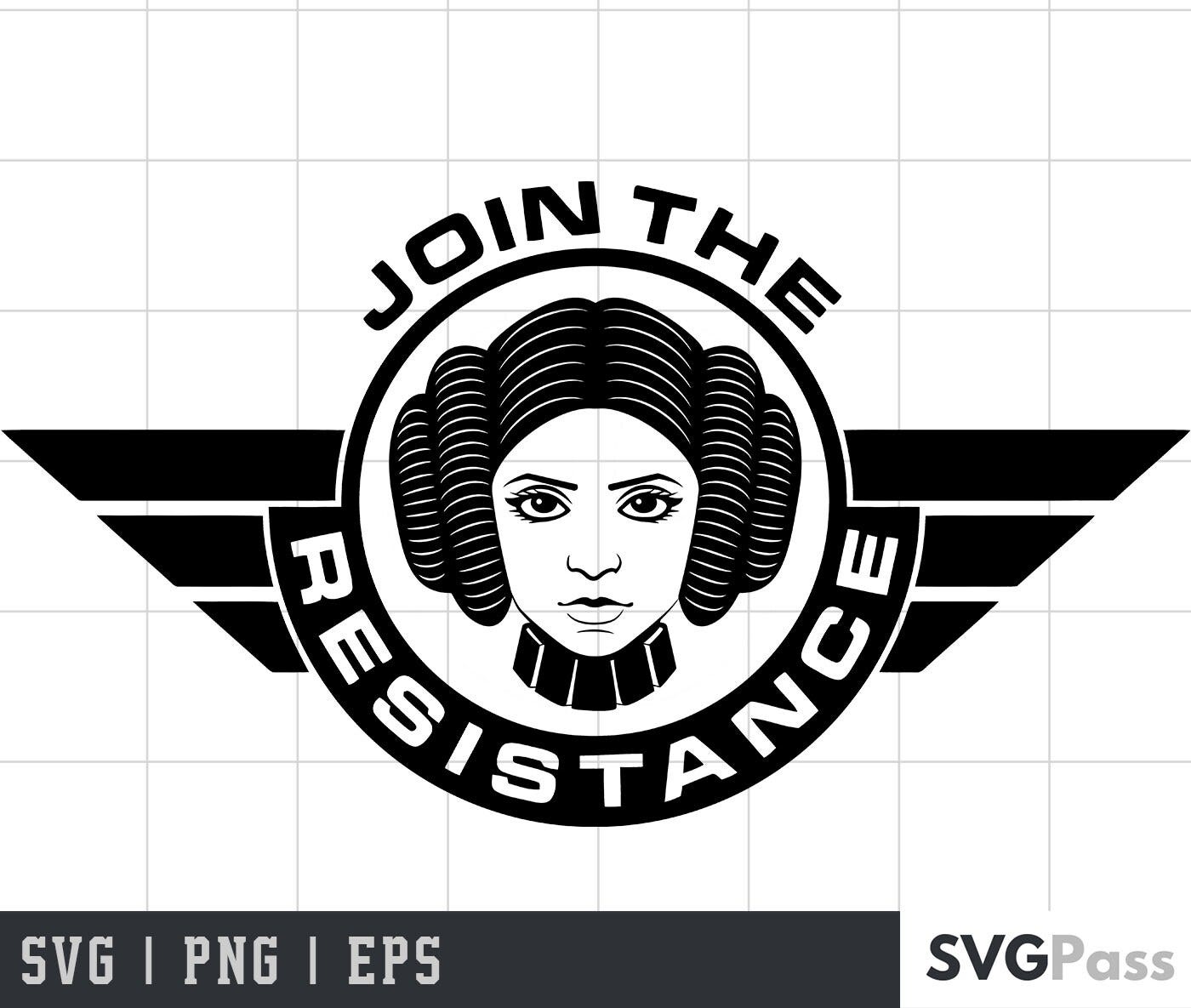 Star Wars Leia Organa Join The Resistance SVG | SVG Cricut Cut File | Silhouette Cut File