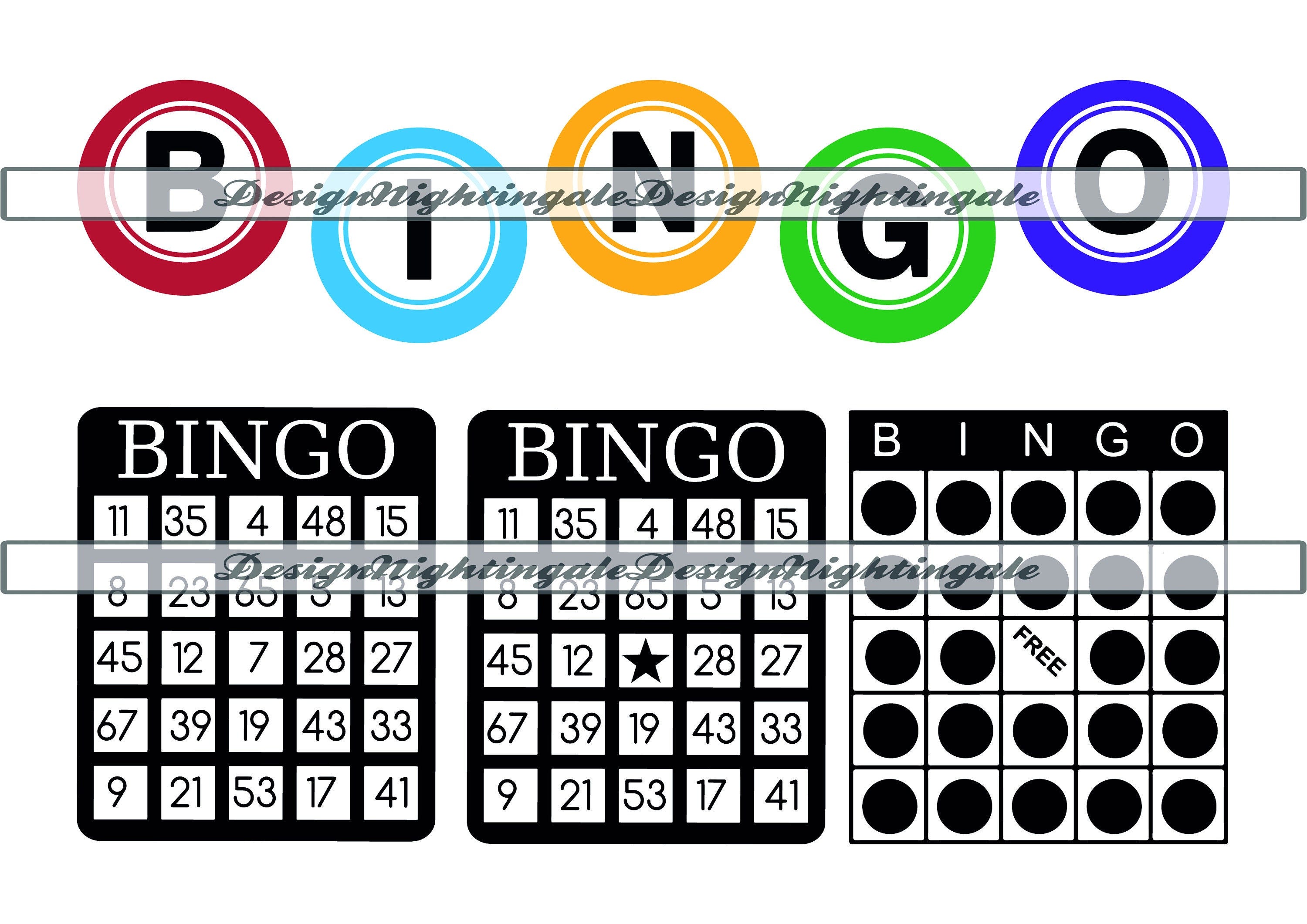 Bingo SVG, Bingo Balls SVG, Bingo Card SVG, Bingo Clipart, Bingo Files For Cricut, Bingo Cut Files For Silhouette, Dxf, Png,Eps,Bingo Vector