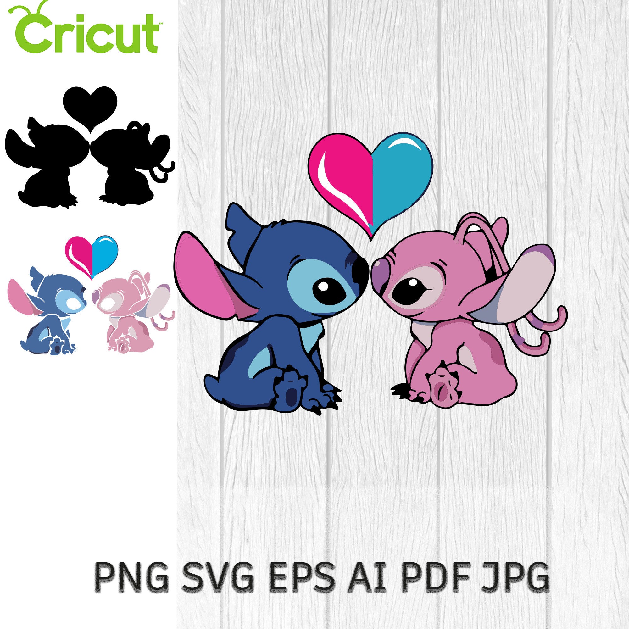 Stitch And Angel svg cricut baby yoda valentines day Stitch love svg, Stitch svg, Lilo and Stitch svg Cut Files Stitch, Stitch Clipart