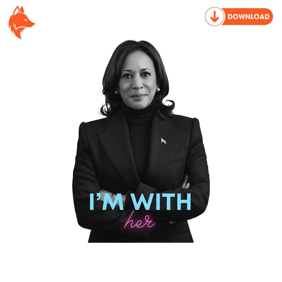 Free Im With Her Kamala Harris Presidential Election PNG