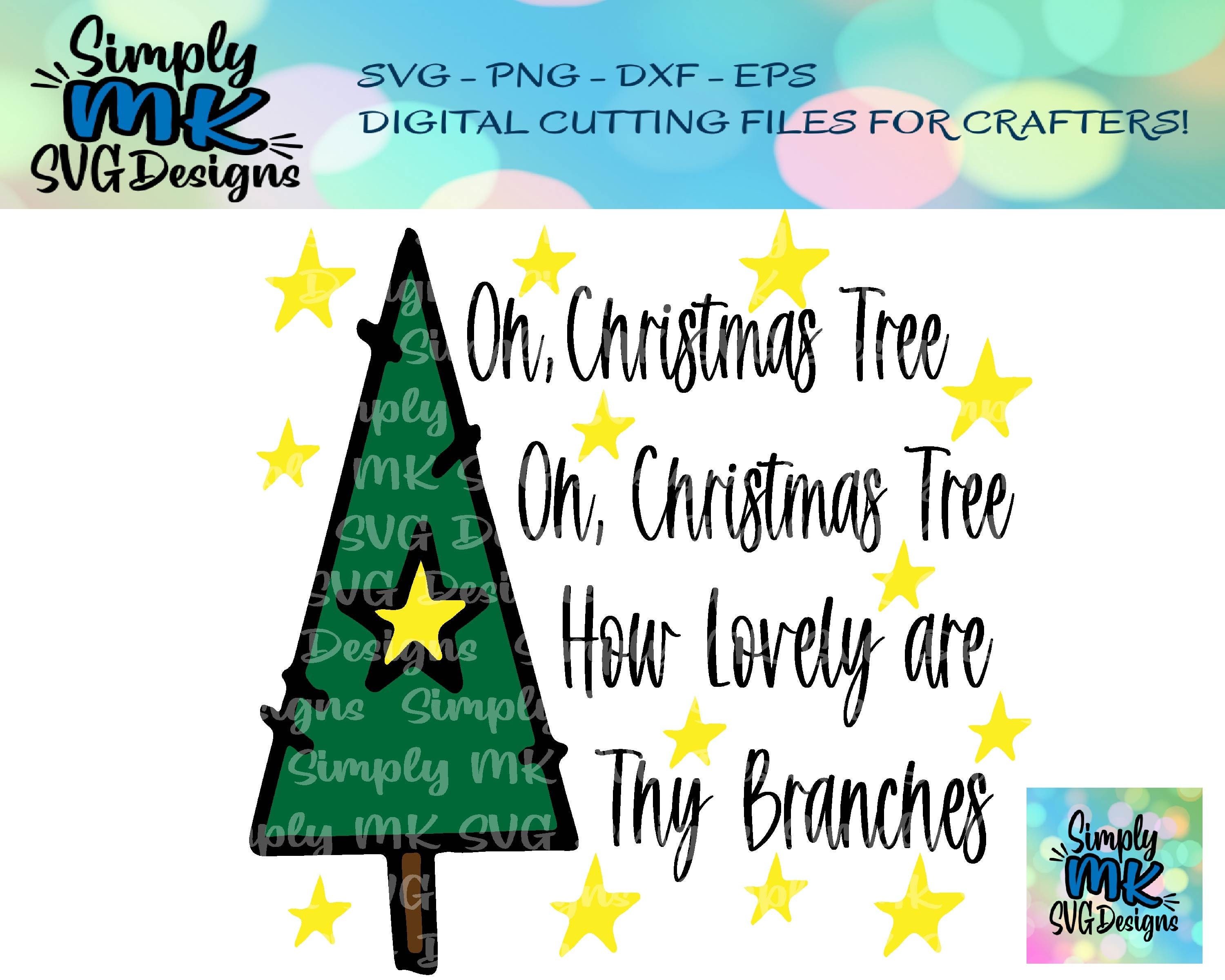 Oh Christmas Tree SVG - Christmas Cut File - Christmas Tree - Sliced - Layered - Holiday Decor - Cricut - Silhouette - svg - png - eps - dxf