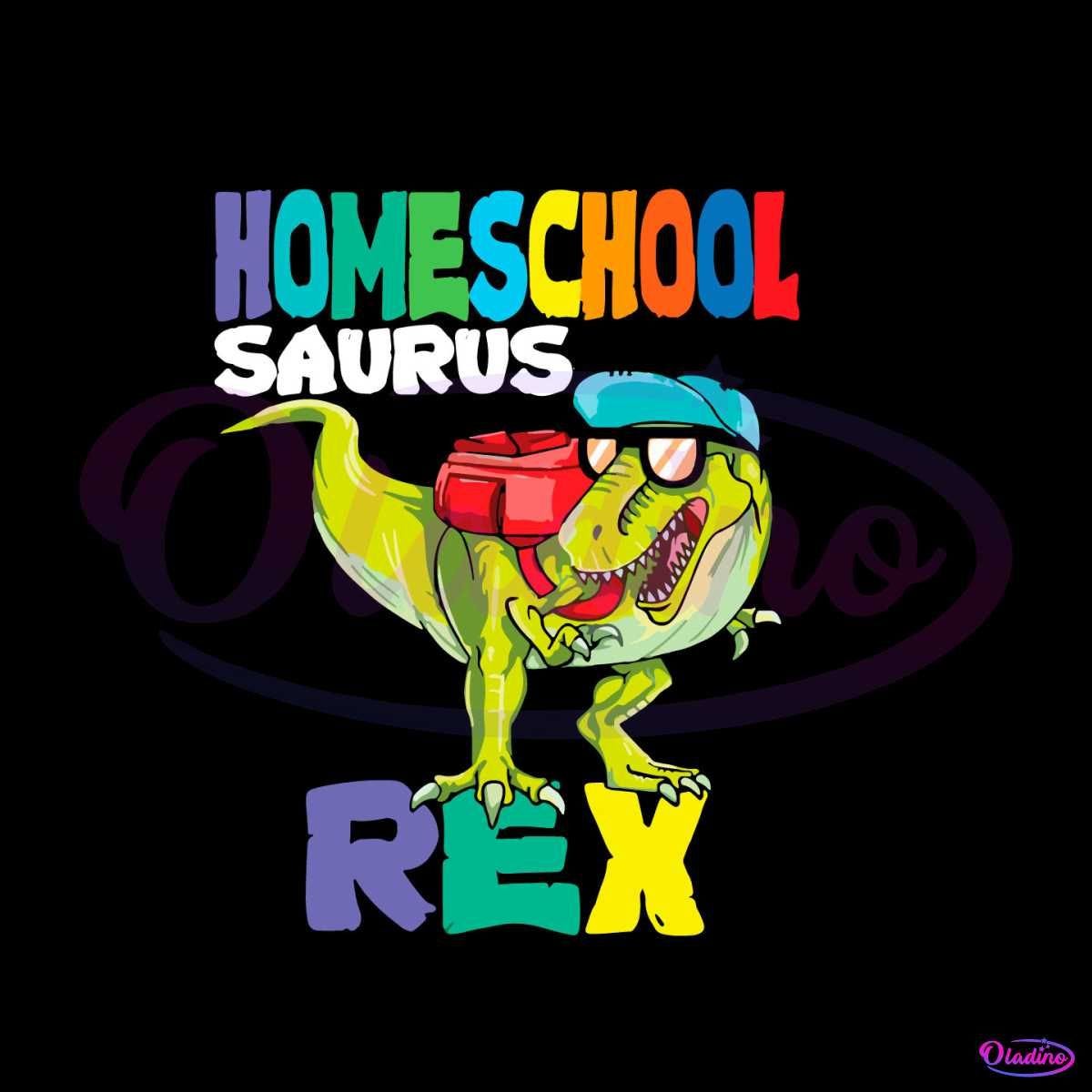 Back To School SVG Homeschool Saurus Rex SVG File For Cricut