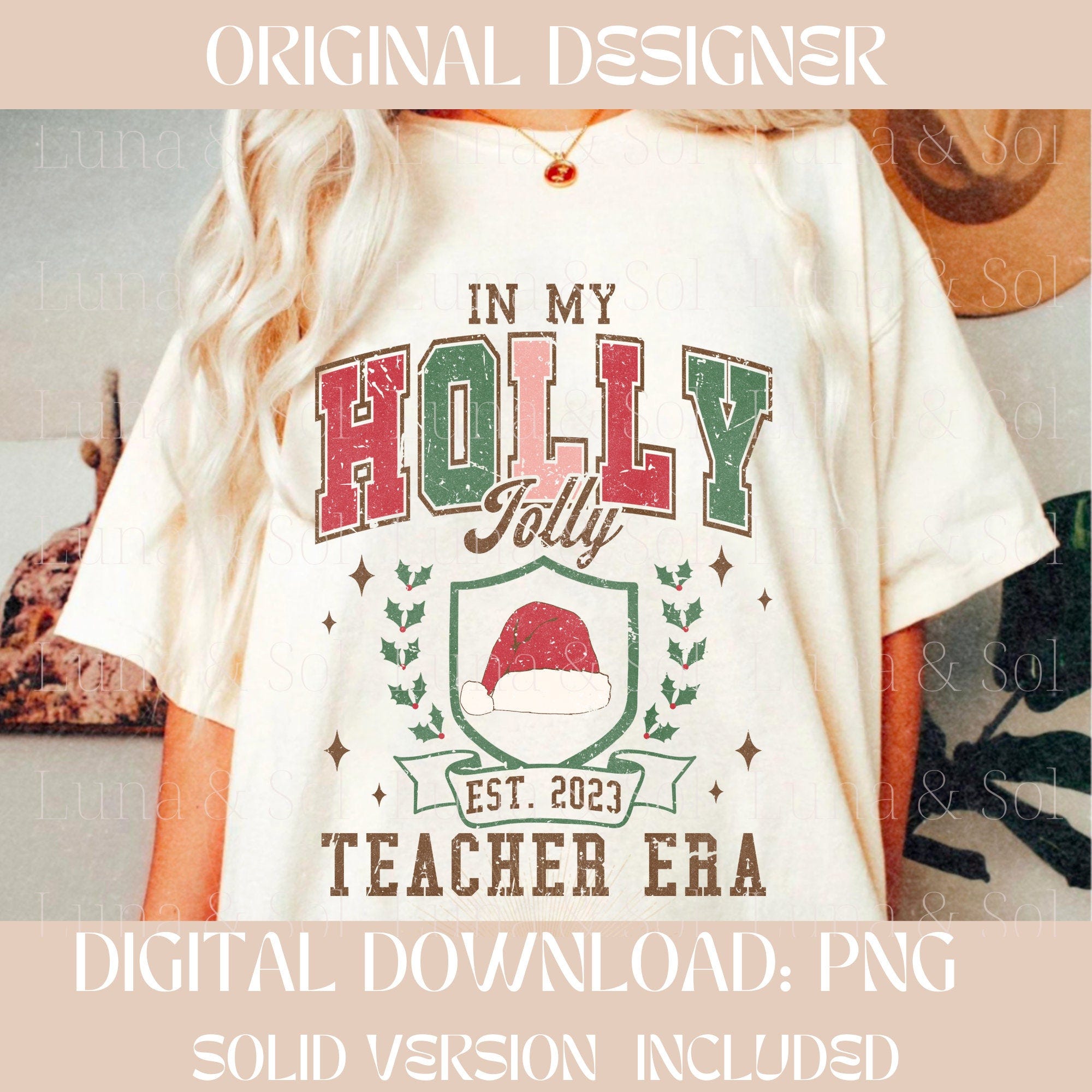 Christmas Teacher png,Santa png,Vintage Christmas,Sublimation Design,Trendy Christmas png,Retro Christmas,Vintage Santa