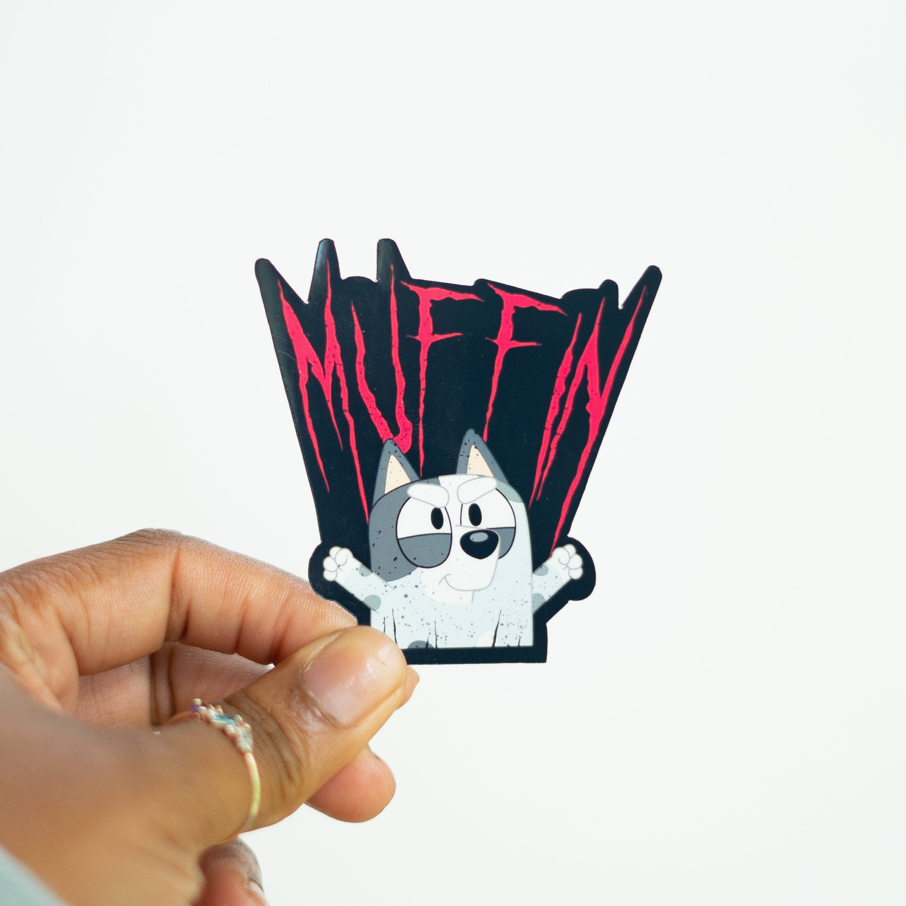 Muffin Bluey Sticker | Muffin Sticker | Bluey Sticker | Vinyl Sticker