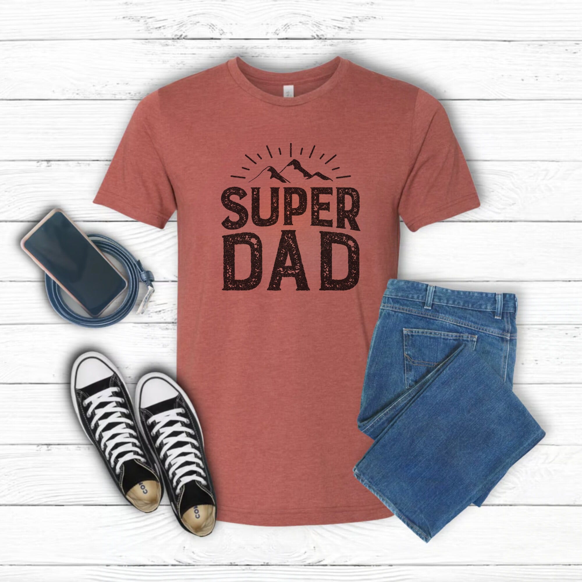 Super Dad Bella+Canvas T-shirt for Men, Jersey Short Sleeve Tee For men, Men