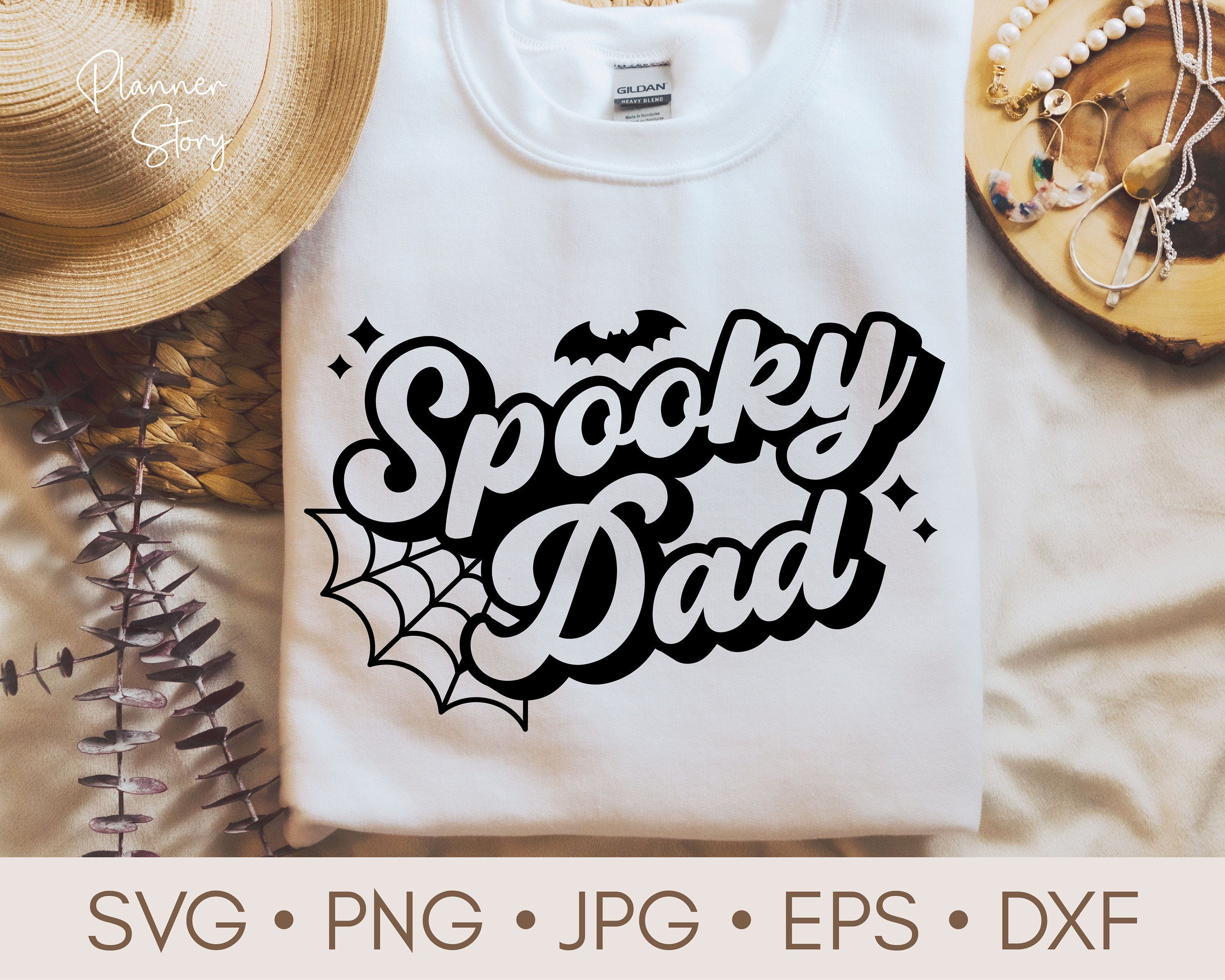 Spooky Dad Svg, Halloween Svg, Halloween Dad Svg Halloween Retro Svg, Dad Life Svg, Spooky Shirt Svg, Funny Halloween Shirt Svg Cut File