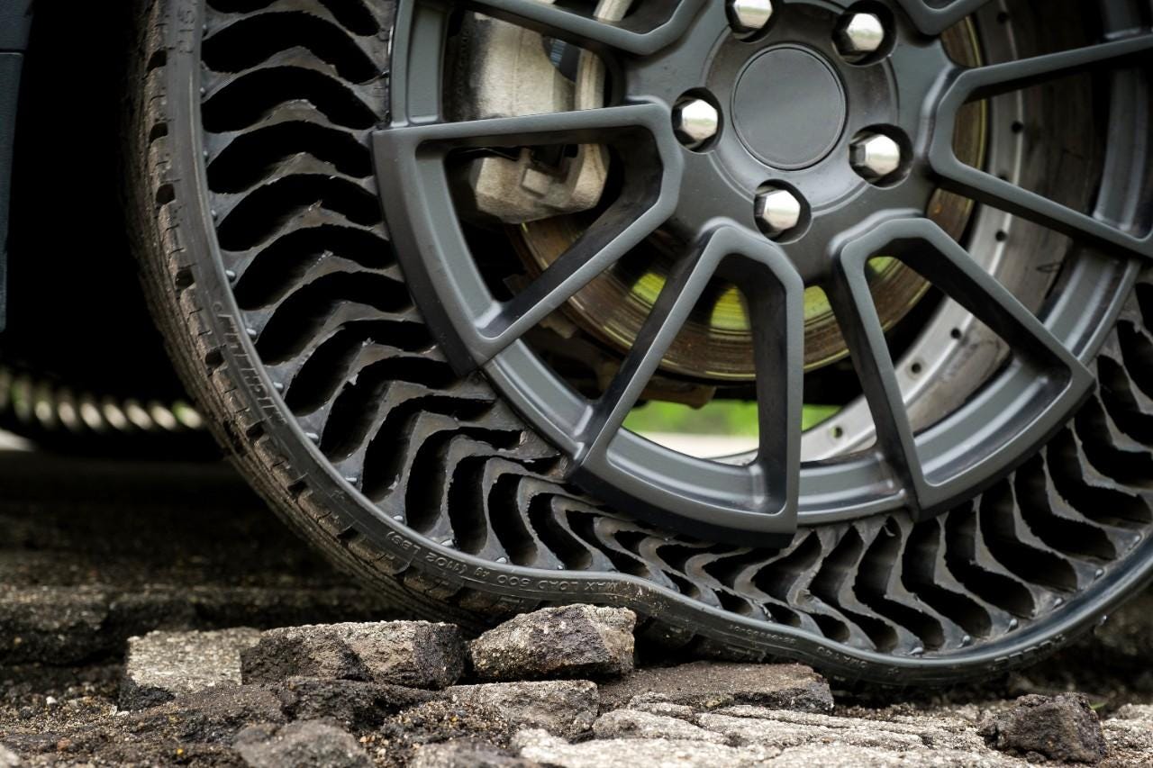 Newest invention from Michelin: the airless wheel