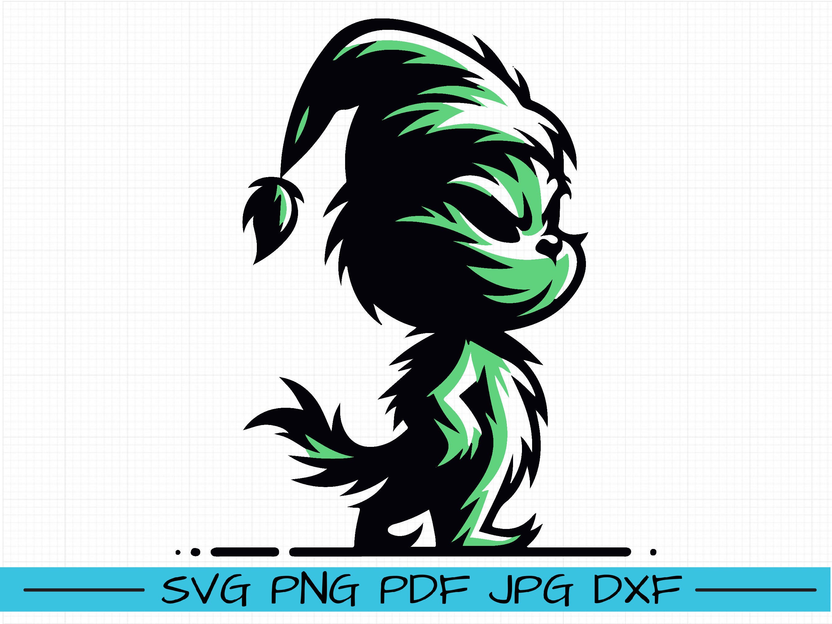 SVG Grinch, Cartoon Vector, Art, Silhouette