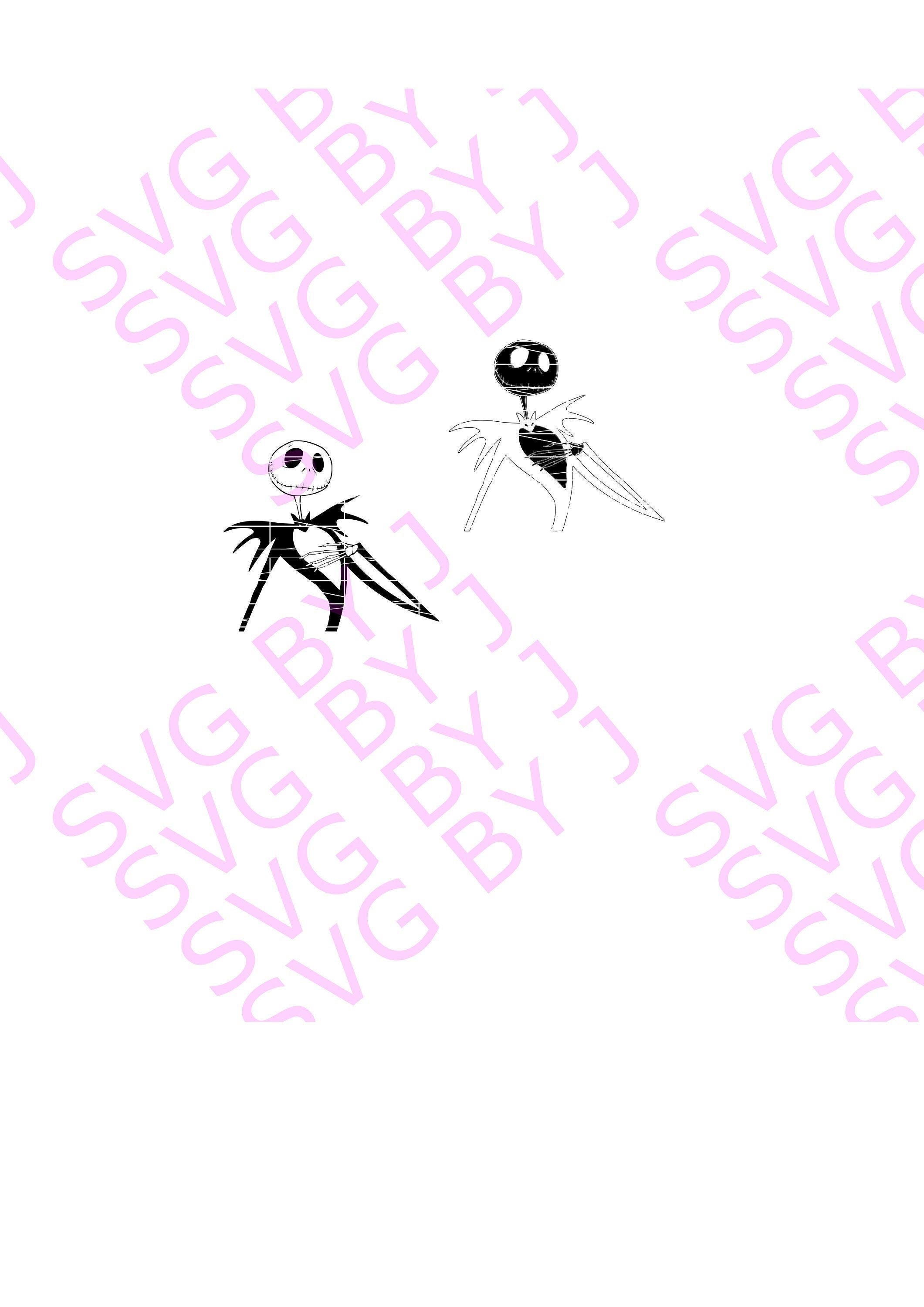 Layered A Nightmare before Christmas Bundle Black and White, Jack Skellington SVG, png, dxf, cameo, cricut, sumblimation graphics, 300 DPI