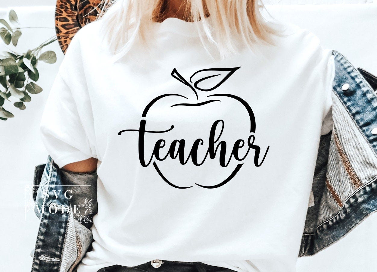 Teacher Appreciation SVG PNG PDF, Teacher T-Shirt Svg, Best Teacher Svg, Thank You Teacher Svg, Teacher Cut Files, Gift For Teacher