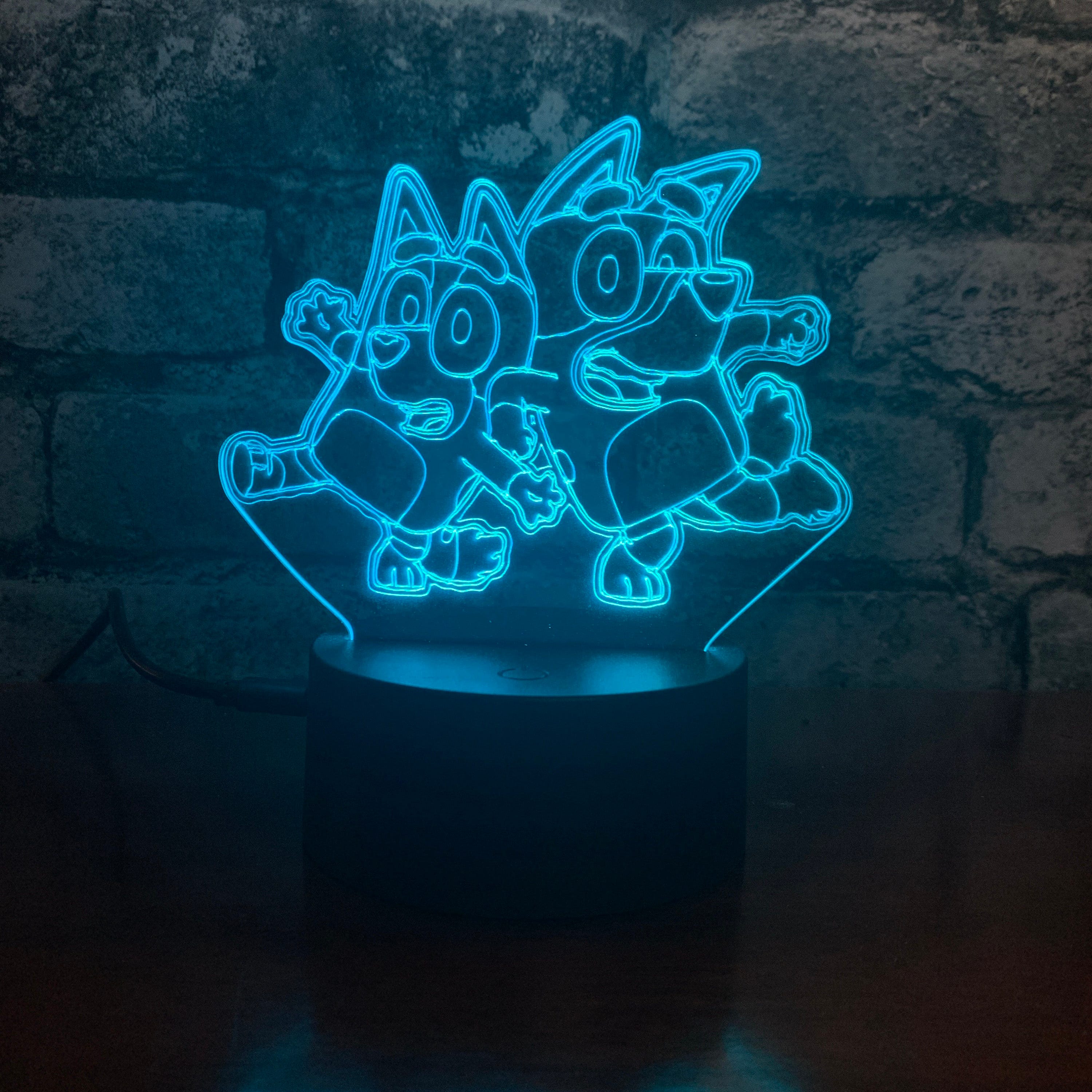 Bluey Night Light, LED Night Lamp, Lamp for kids, birthday, bedroom light, Children