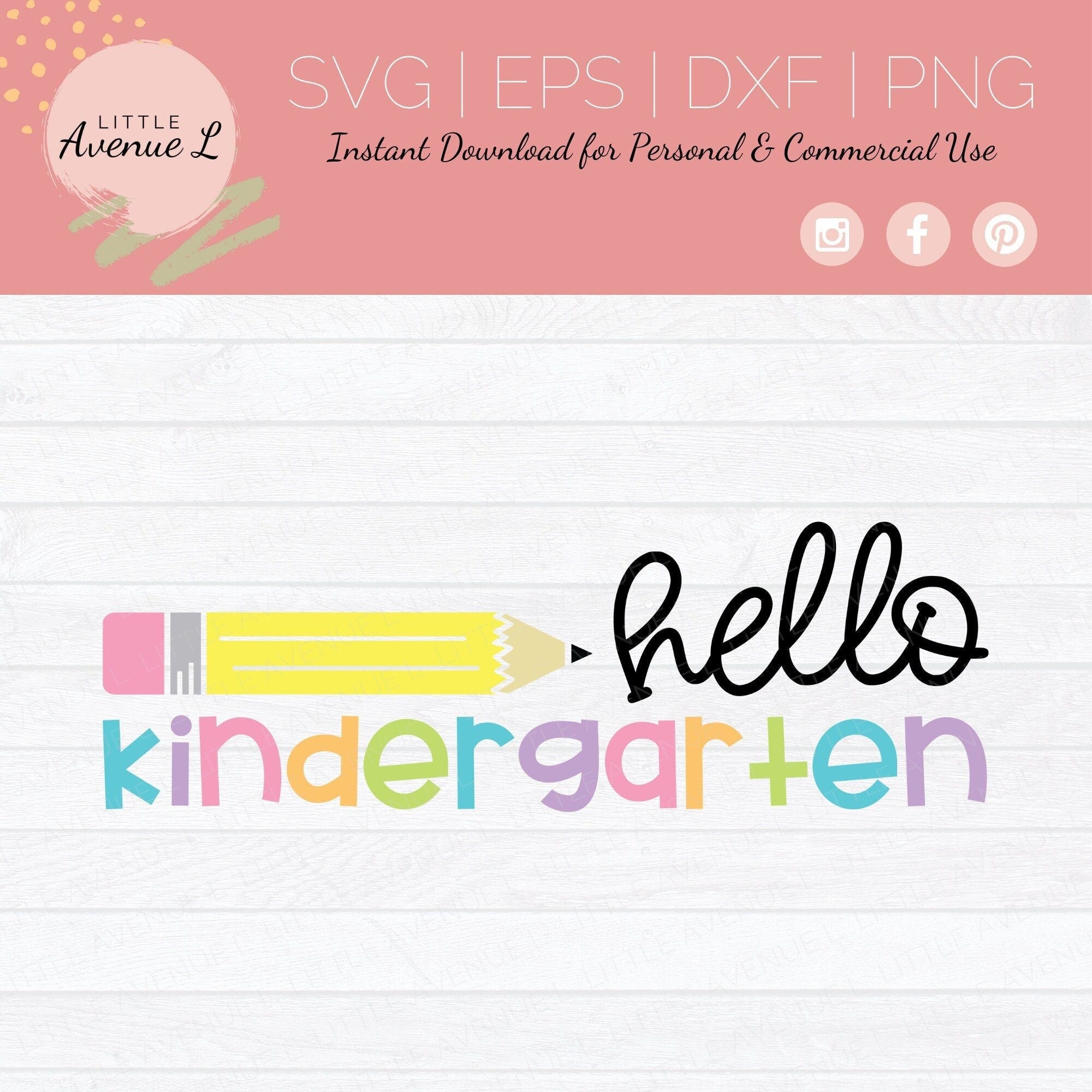 Hello Kindergarten SVG | Kindergarten SVG | Kindergarten Cut File | Kindergarten png | Pencil svg | Teacher SVG | Teacher Shirt Design