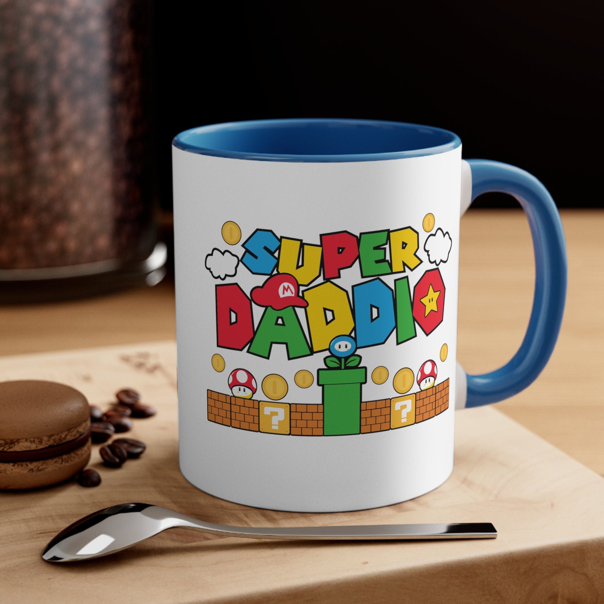 Funny Gift For Dad, Fathers Day Mug, Super Daddio Mug, Gamer Dad Fun Gift Novelty , New Dad Mug, Gift from Kid to Dad, Super Daddio Mug, 6