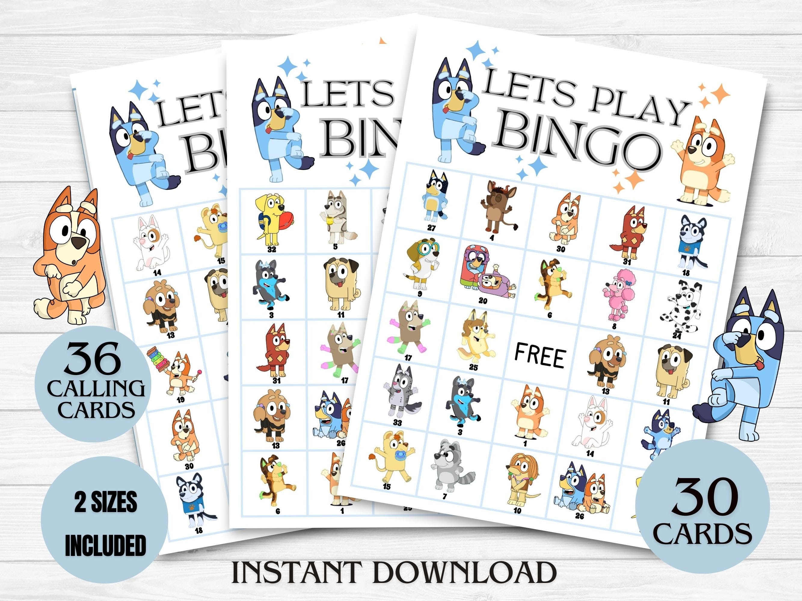 Blue Dog Birthday Bingo, Blue.y Bingo, Printable Bingo, Games For Kids, Party Games, Bluey Activity, Boy Birthday Party